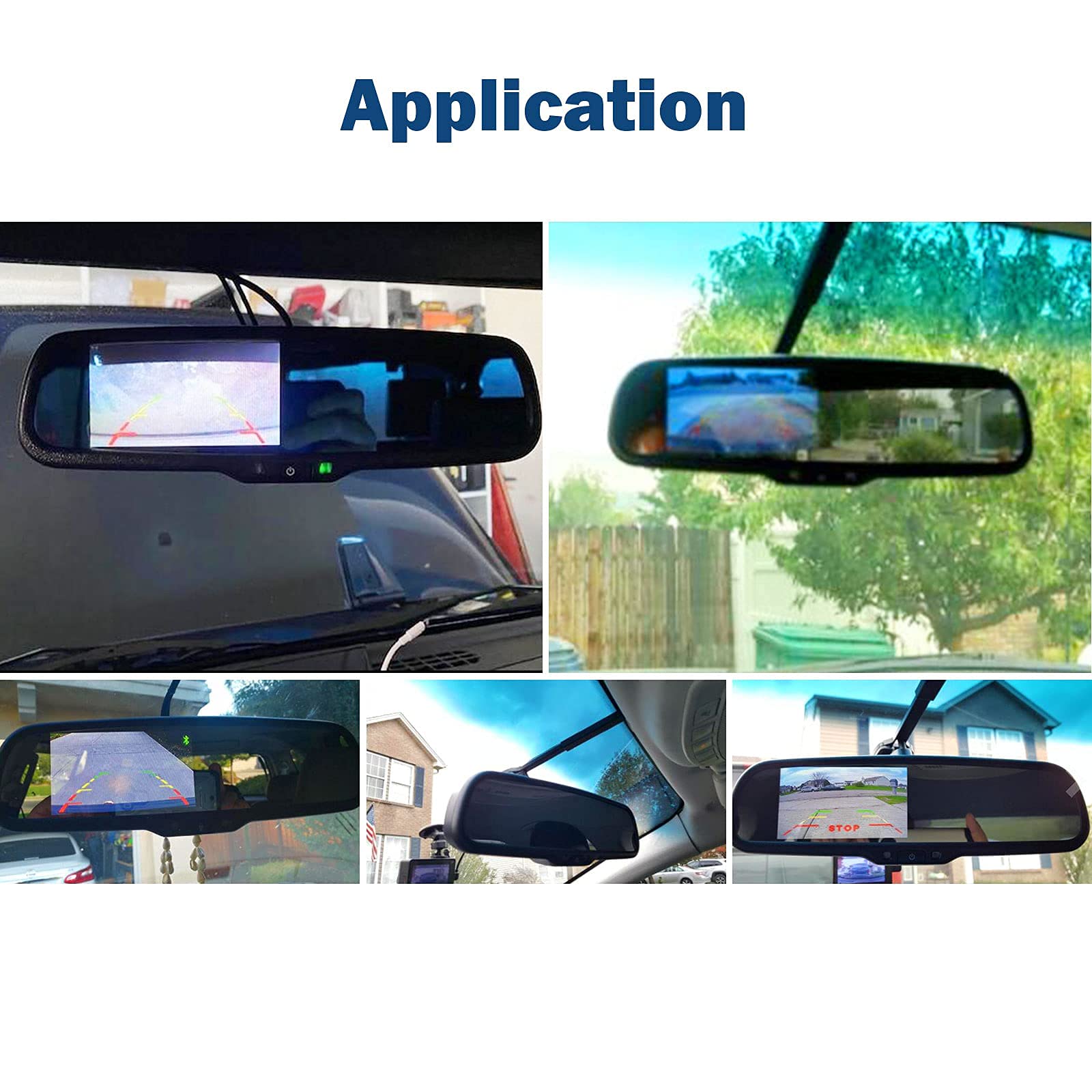 Red Wolf 4.3' Anti Glare Rear View Backup Mirror Monitor W/Dual Channel Fit Ford F150 2004 2014, F250/350 04 2015, Toyota Tacoma 2011 2015, Corolla Rav4 2008 2014, 2010 2014 Chevy Equinox