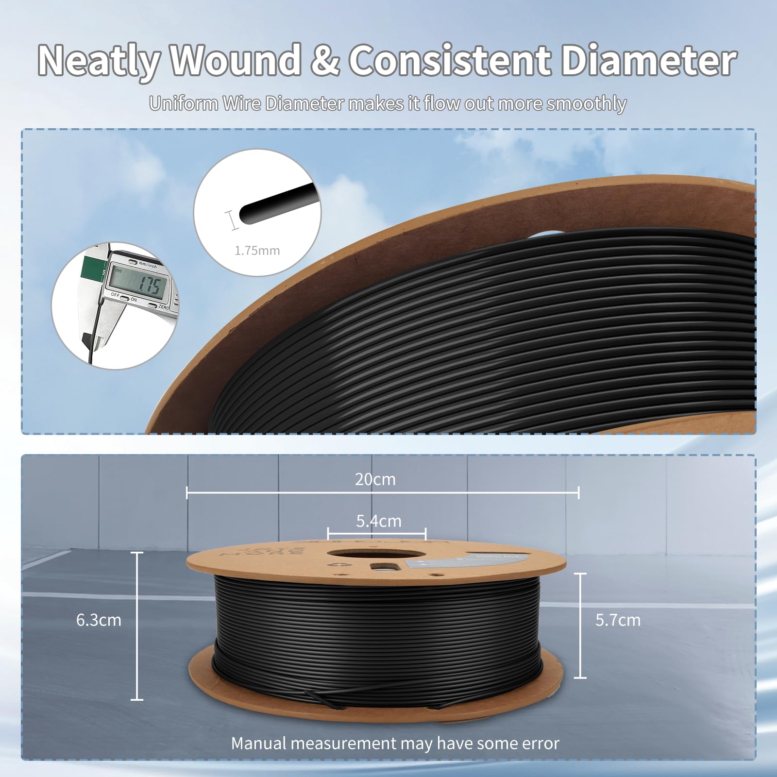 3Dhojor 3D Printing Filament Basic Pla Filament 1.75Mm 300Mm/S 1Kg Cardboard Spool Dimensional Accuracy +/- 0.03 Mm Fit Most 3D