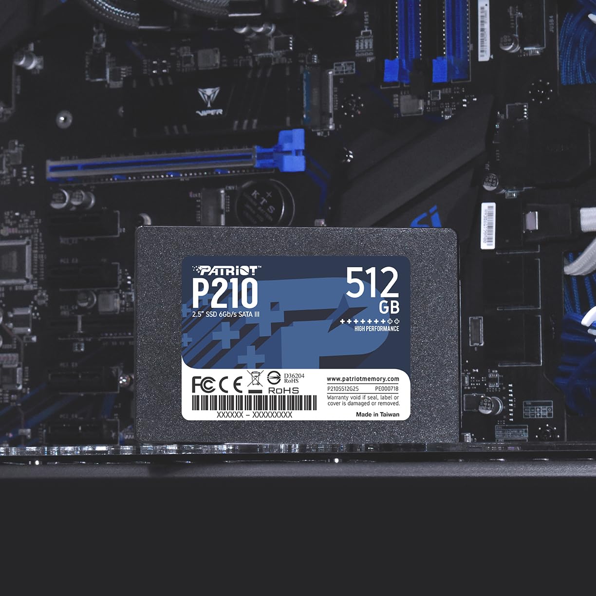 Patriot P210 512Gb Internal Ssd - Sata 3 2.5 - Solid State Drive - P210S512G25