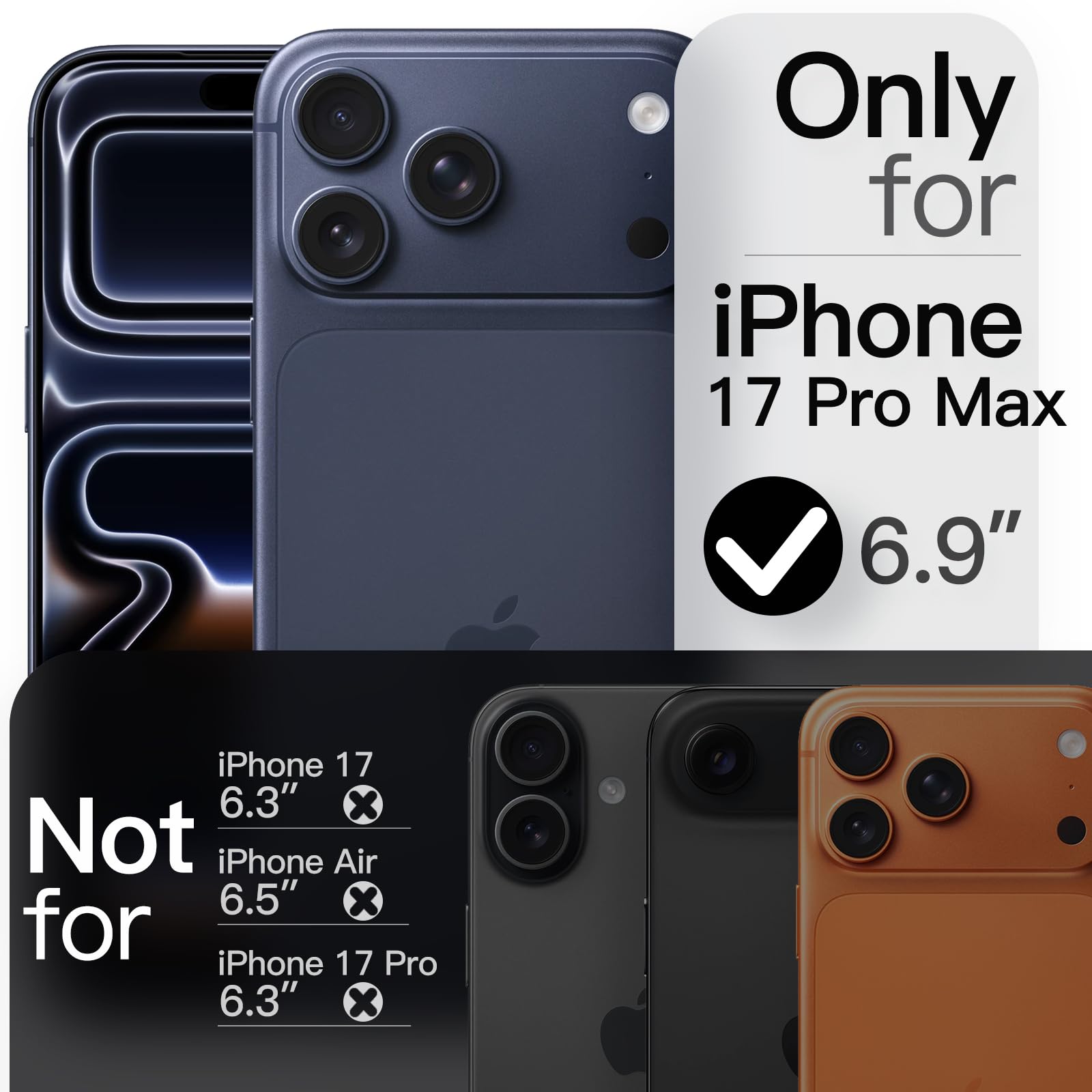 Jetech Magnetic Slim Case For Iphone 17 Pro Max 6.9-Inch, Compatible With Magsafe, Ultra-Thin Lightweight Minimalist Phone Cover