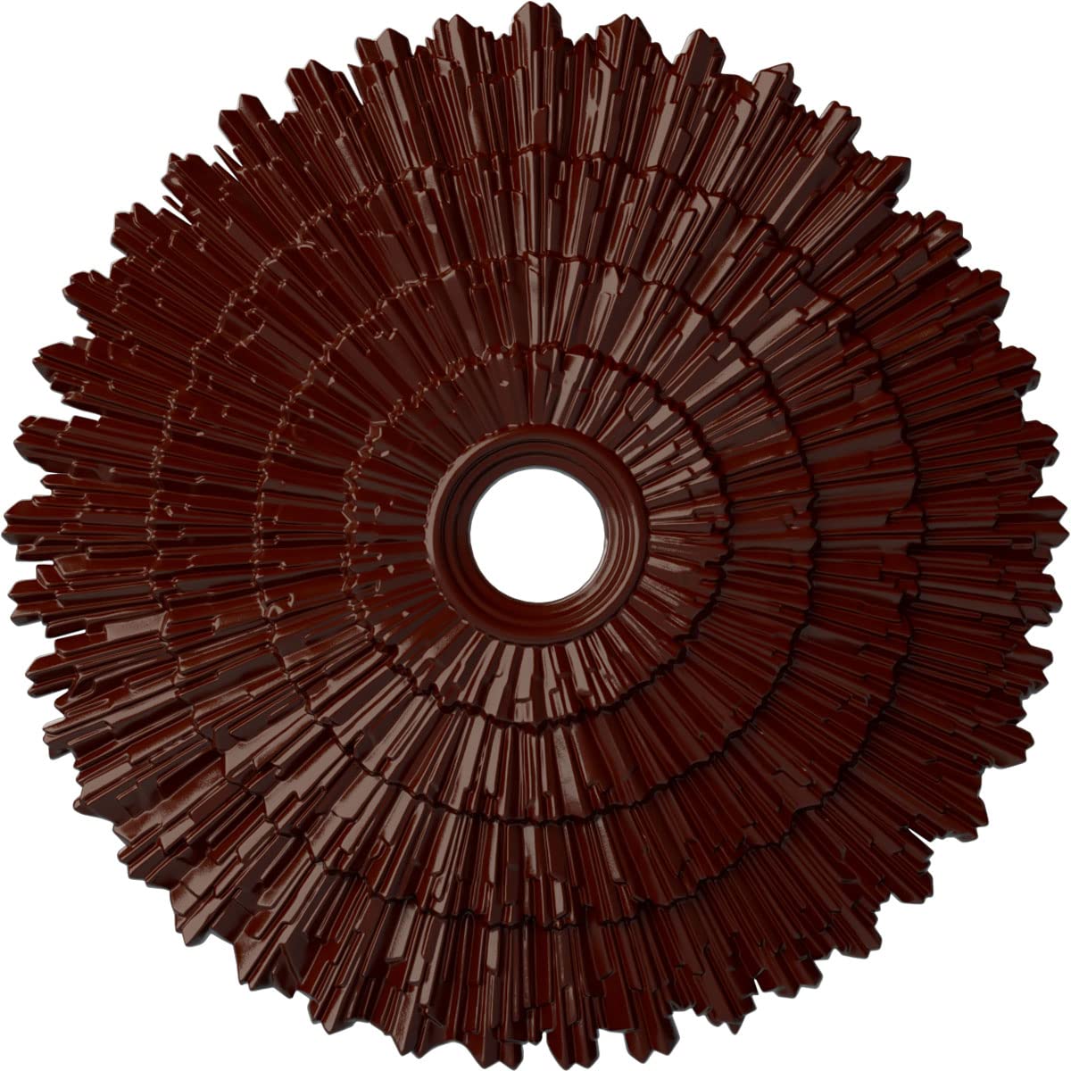 Ekena Millwork CM24ENBMF Eryn Ceiling Medallion, Brushed Mahogany, 24 3/4OD x 3 1/4ID x 1 7/8P