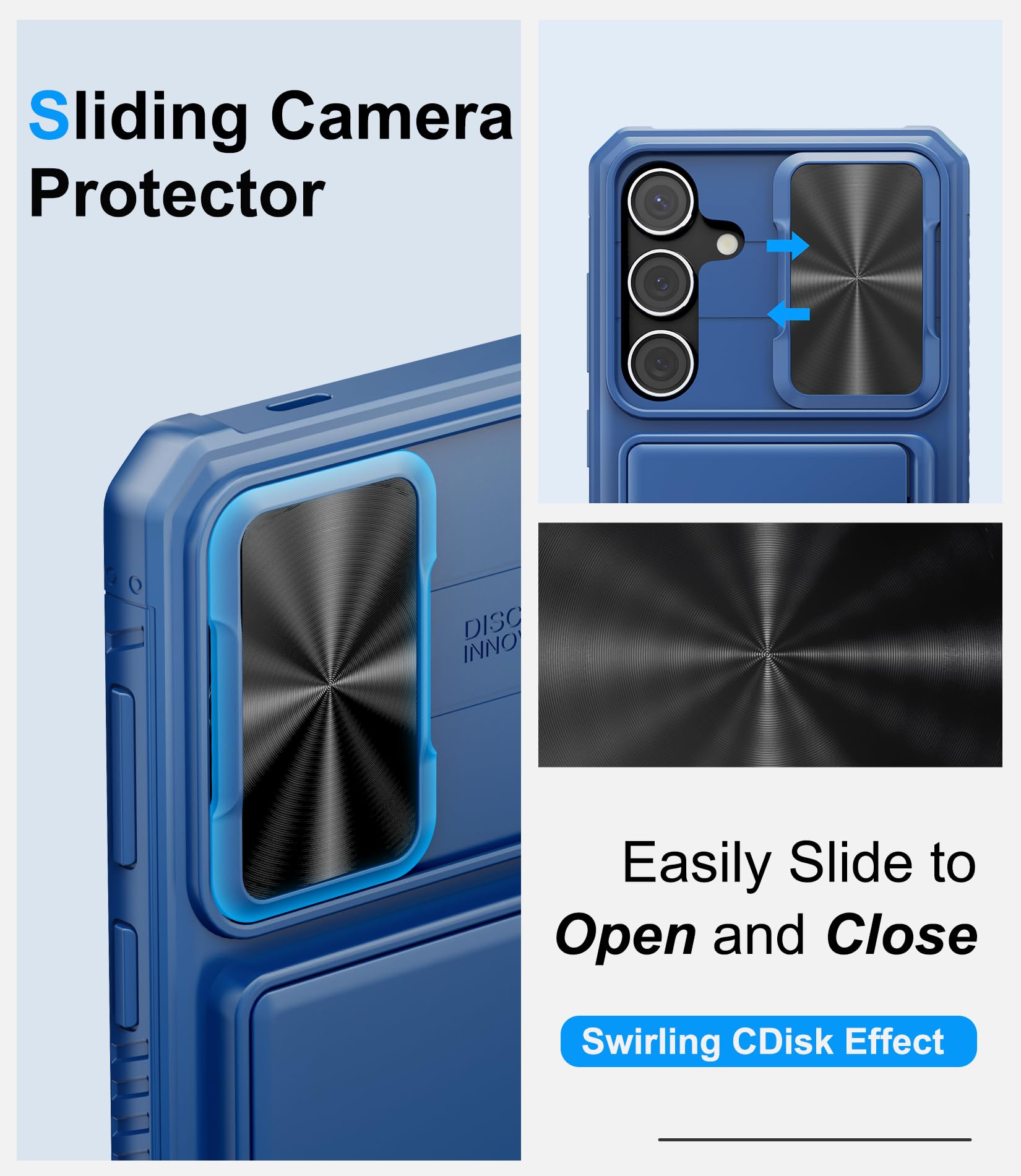 Bxyjy For Samsung Galaxy S24+ Plus Case Wallet, Built In Card Holder (4 5 Cards) & Slide Camera Cover, Military Grade Protection