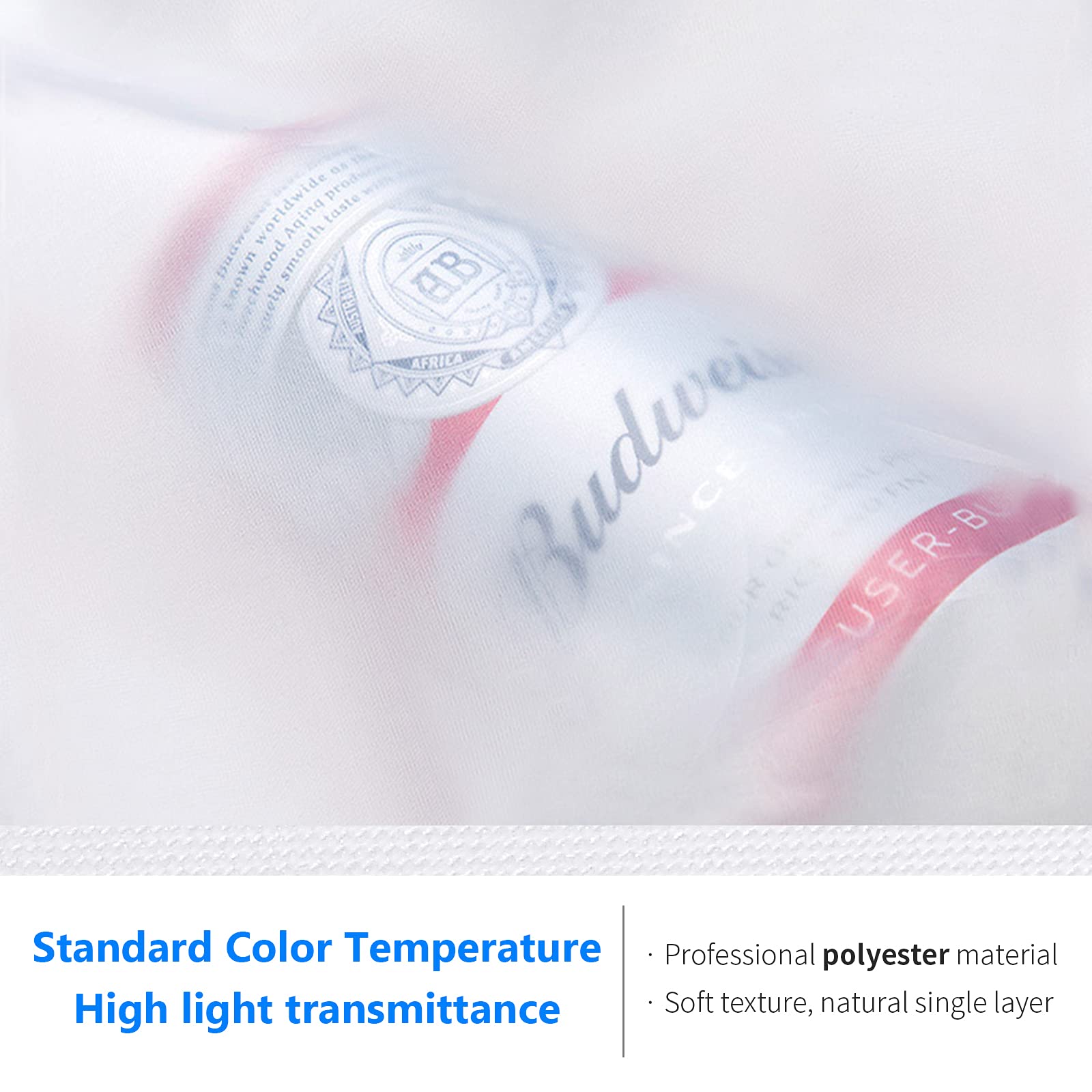 Neewer 2 Yard X 60 Inch/1.8M X 1.5M Polyester White Seamless Diffusion Fabric For Photography Softbox,Light Tent And Lighting Li