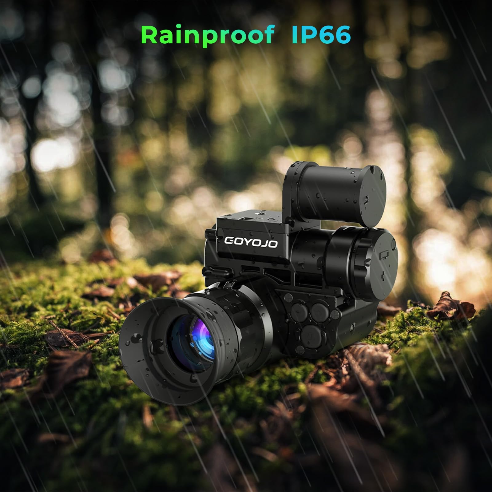 Goyojo Helmet-Mounted Night Vision Monocular - 1080P Hd, 6X Digital Zoom & 1X Optical, Ip66 Waterproof Nvg Built-In Digital Comp