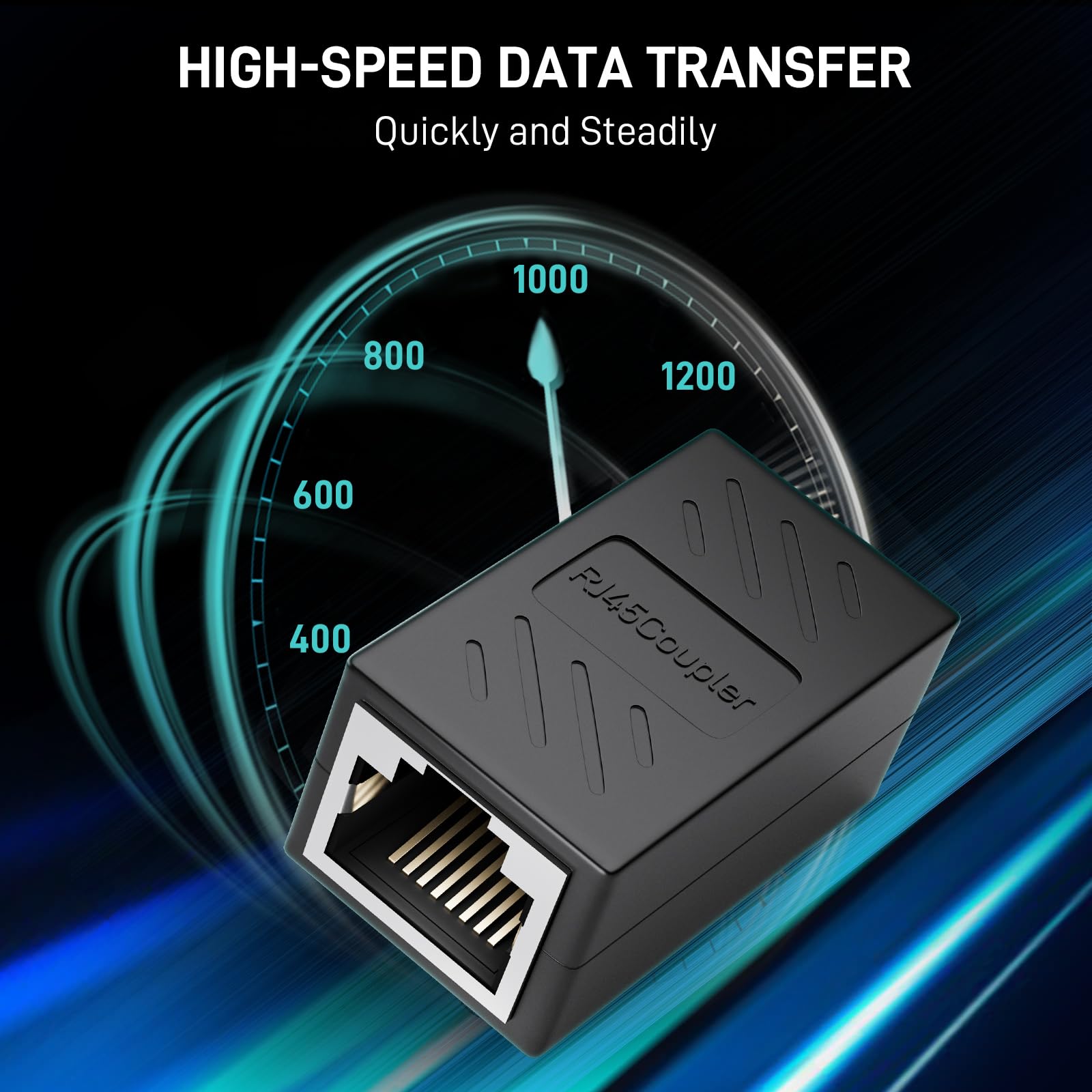 Darkrock Network Coupler 10 Packs Ethernet Coupler Rj45 Coupler For Cat7/Cat6/Cat5E/Cat5 Ethernet Cable Extender Adapter High Sp