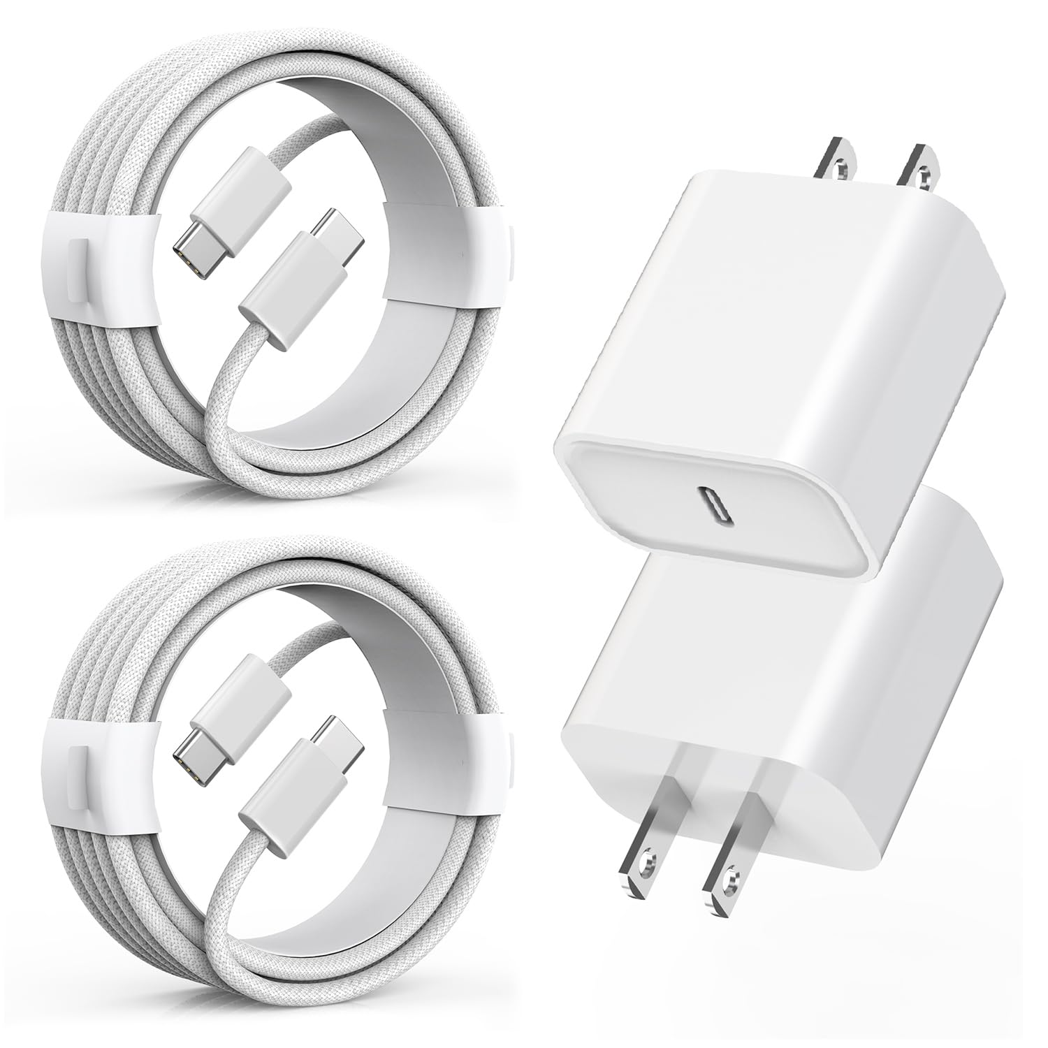 Long Charger For Iphone 15 Charger Fast Charging,20W Usb C Pd Ipad Charger 2 Pack 6Ft Type C To C Iphone 15 Charging Cable Cord