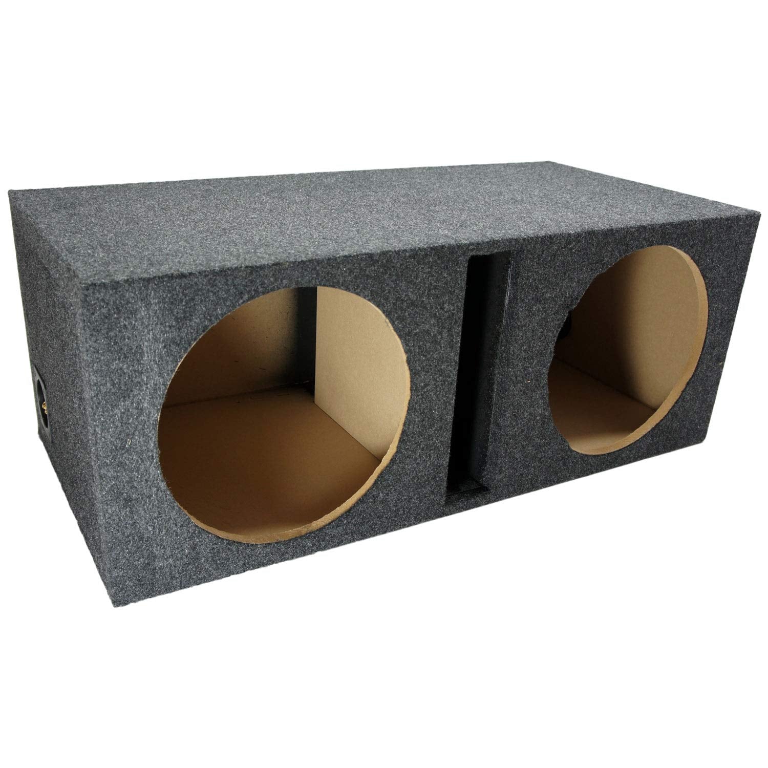 American Sound Connection Dual 12'' Sub Box Ported Vented Subwoofer Enclosure Mdf Car Audio Stereo System