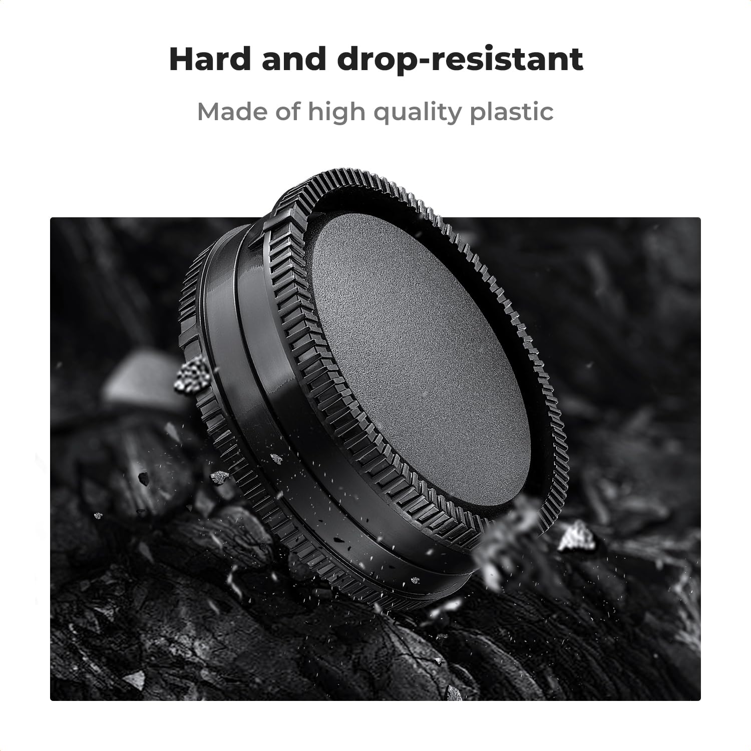 K&F Concept E Mount Body Cap & Rear Lens Cover For Sony Nex E Mount A6700 A6600 A6500 A6400 A6300 A6100 A6000 A5100 A5000 A7C A7