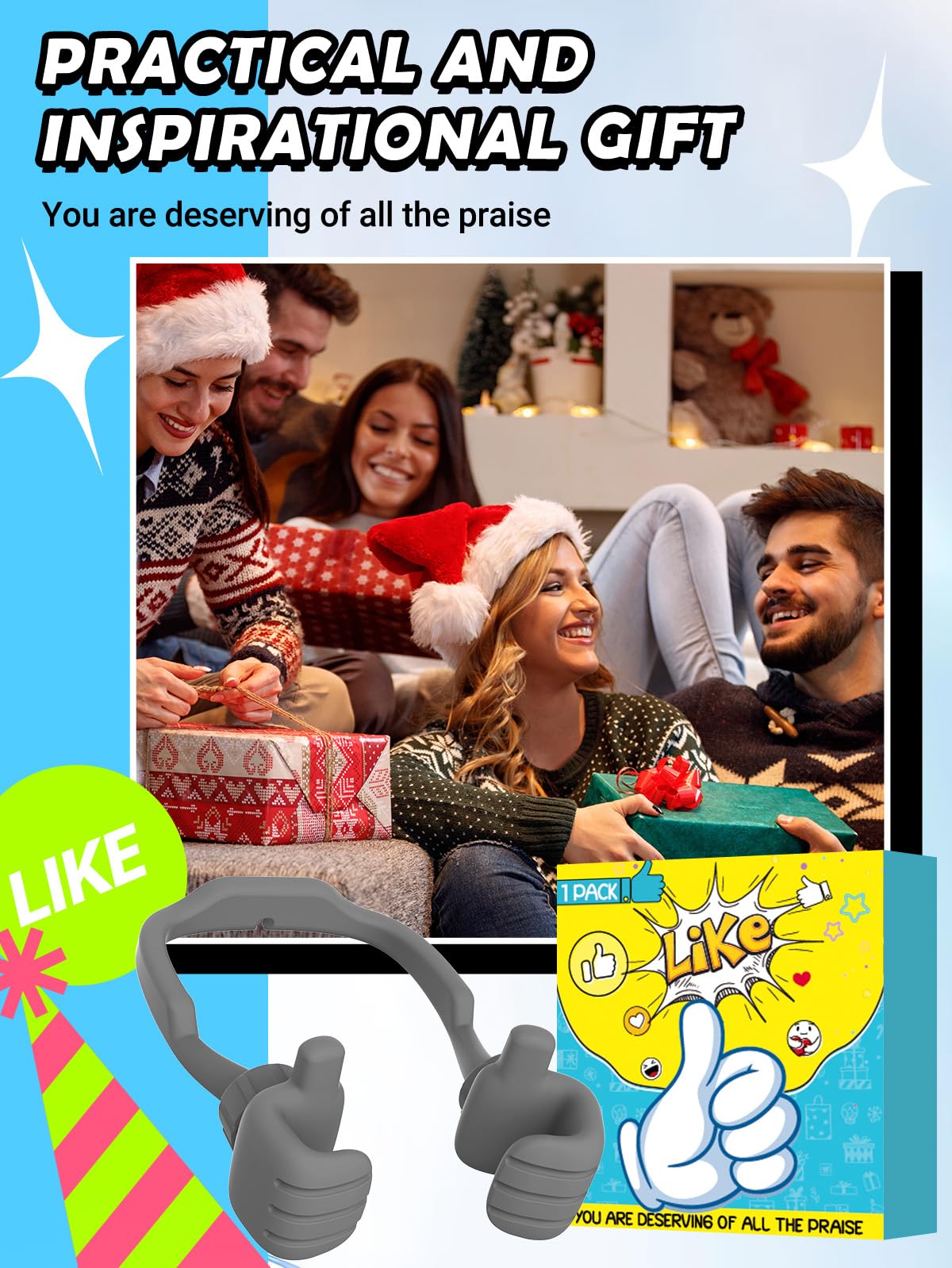 Cell Phone Stand Thumbs Up Lazy Phone Stand Stocking Stuffers For Men Adults Teens Boys Gifts For Christmas: Cellphone Phone Hol