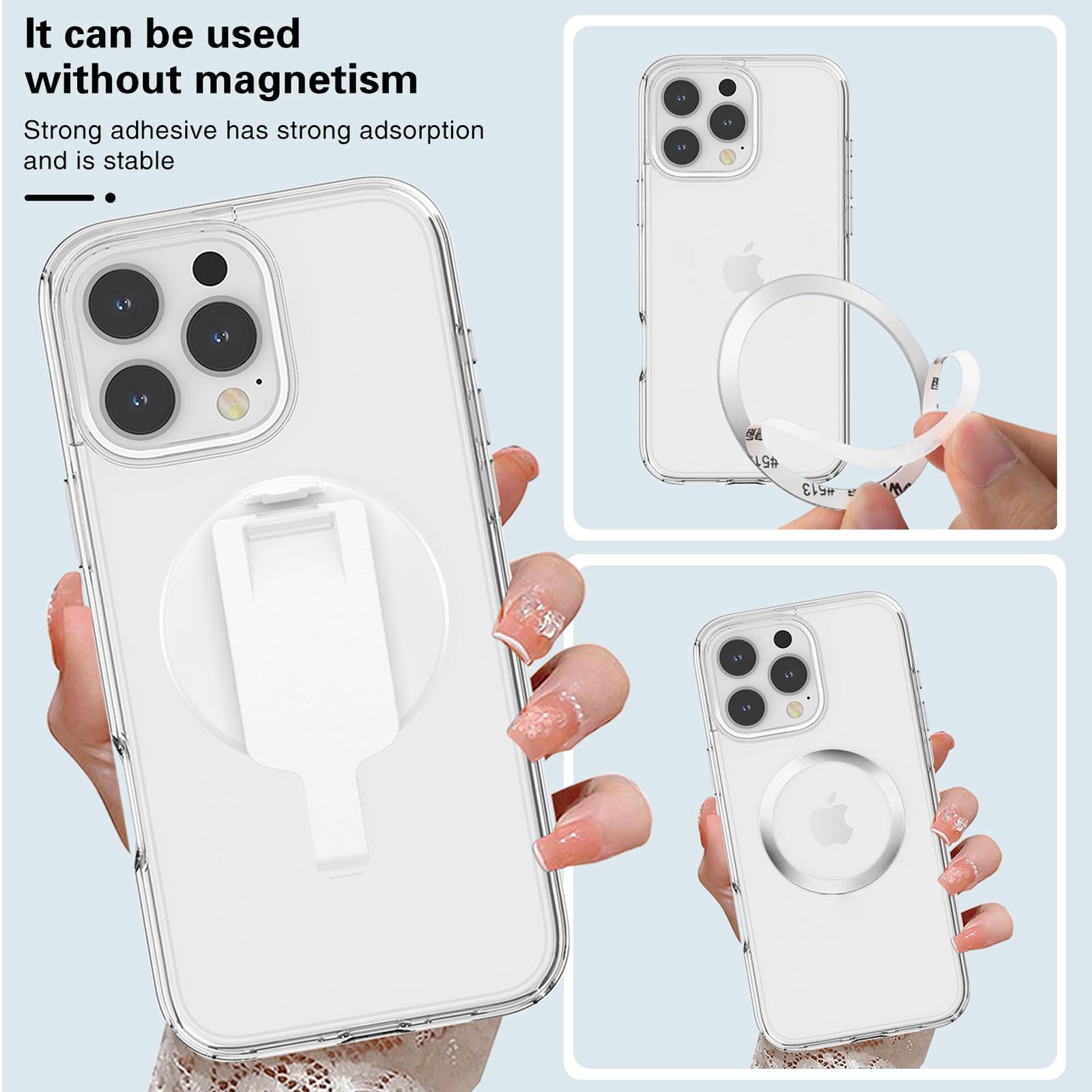 Baisrke Magnetic Belt Clip Phone Holder, Strong Magnetic Waist Clip Compatible With Phone Cases, Portable & Versatile Accessory