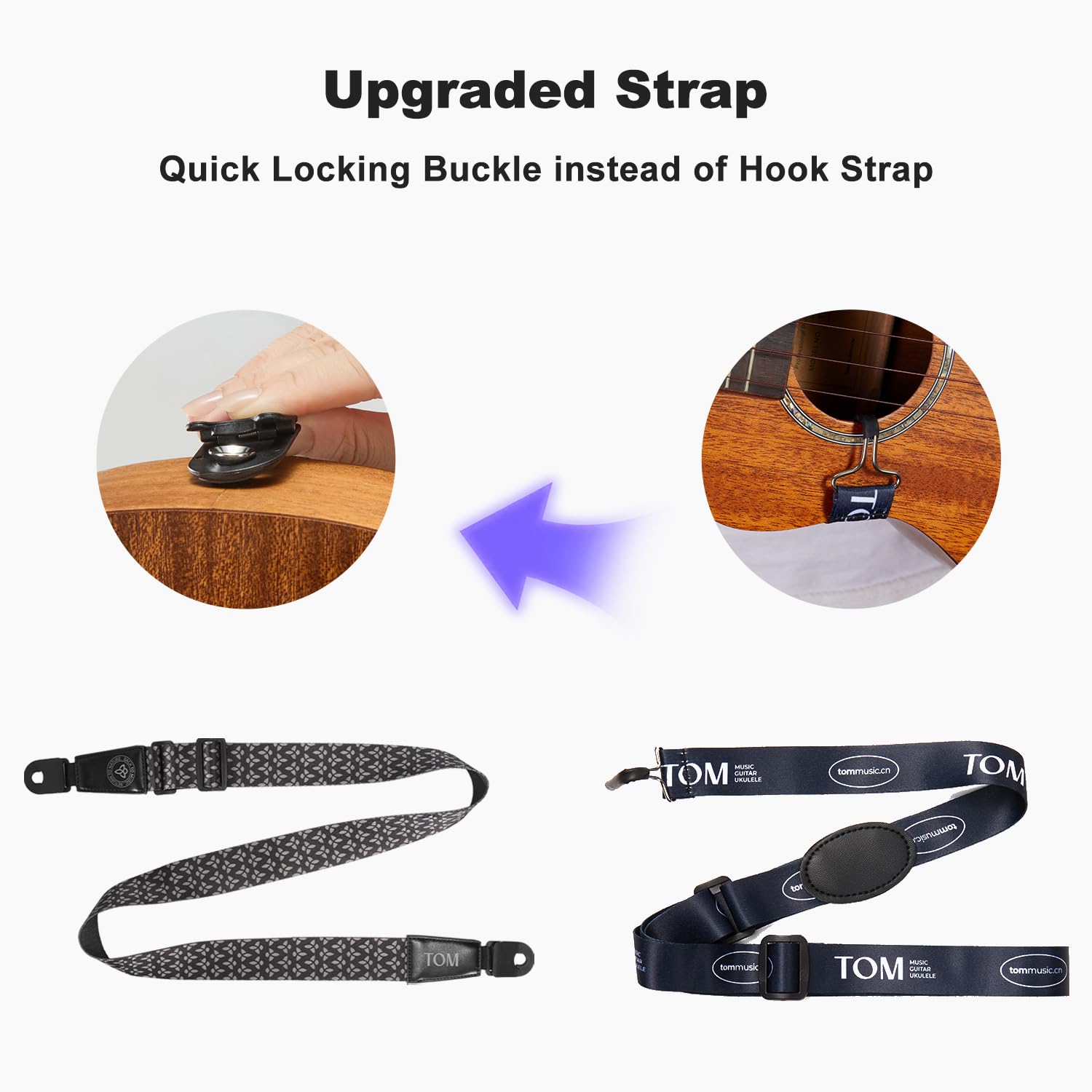 Tom 23 Sapele Concert Ukulele - Includes Quick Locking Strap On Ukulele Beginner Kit, Ukelele For Professional Adults, Beginner