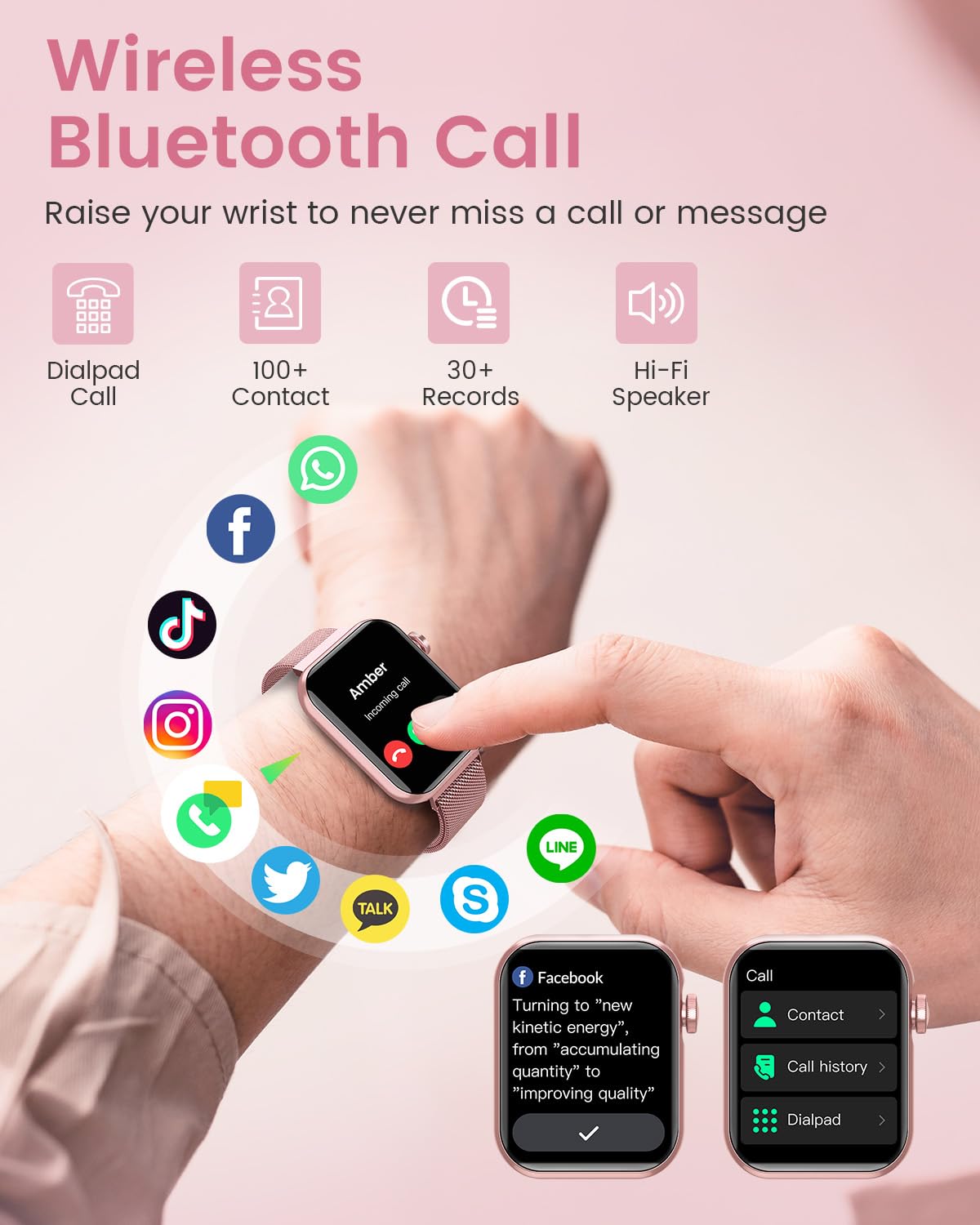 Smart Watches For Women,Fitness Tracker Smartwatch For Android Phones/Iphone Compatible,1.85'' Womens Watch With Blood Pressure