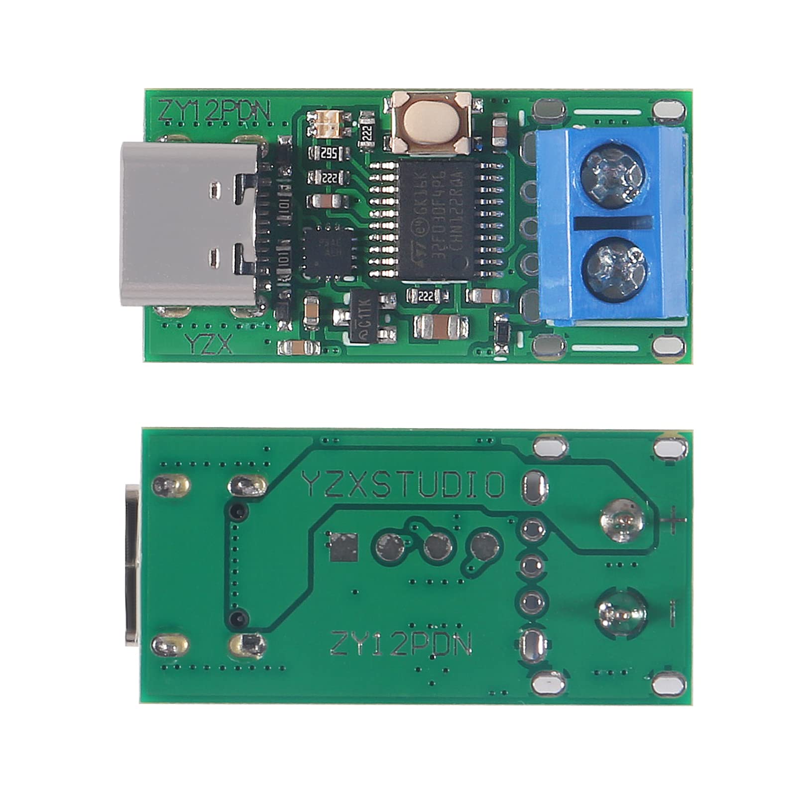 Dweii Type C Usb C Pd2.0 3.0 To Dc Usb Decoy Fast Charge Trigger Poll Detector Charging Module Zy12Pdn With Screw Terminal Pack