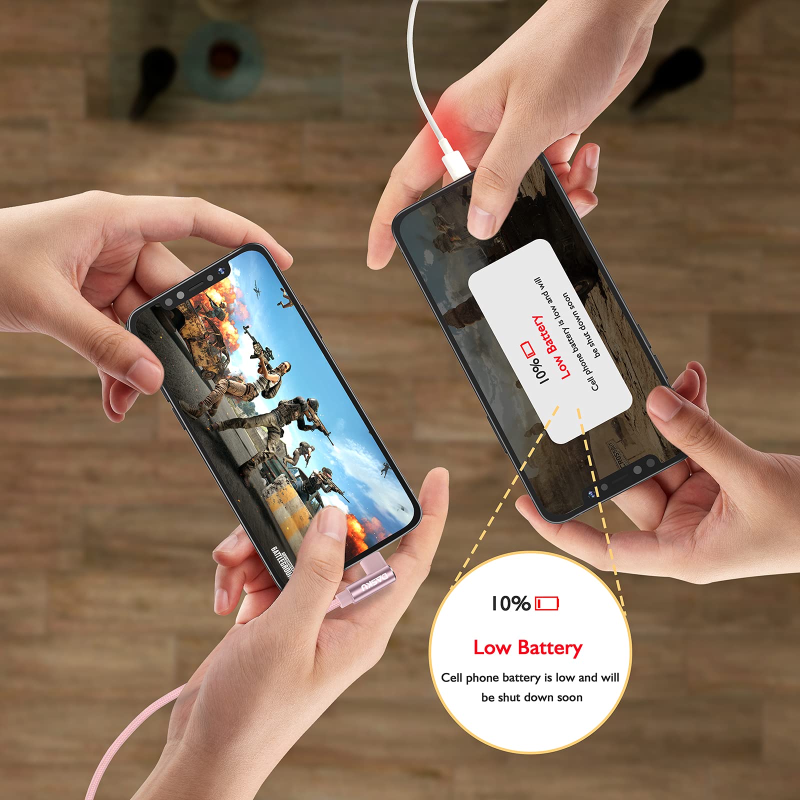 2 Pack 90 Degree Iphone Charger 10Ft Mfi Certified Lightning Cable Right Angle Long Nylon Briaded Cord Compatible With Apple Iph