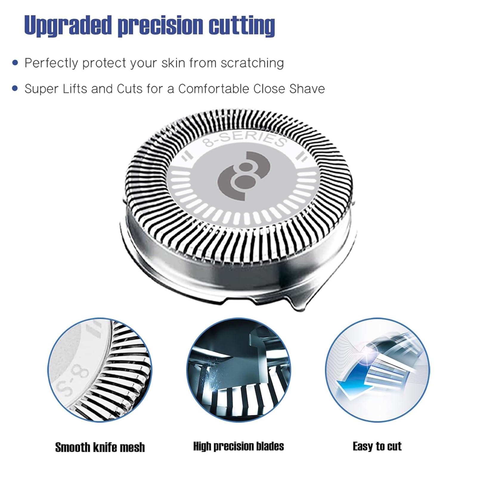 Hq8 Replacement Heads For Philips Norelco Aquatec Shavers, 6 Pc Pack