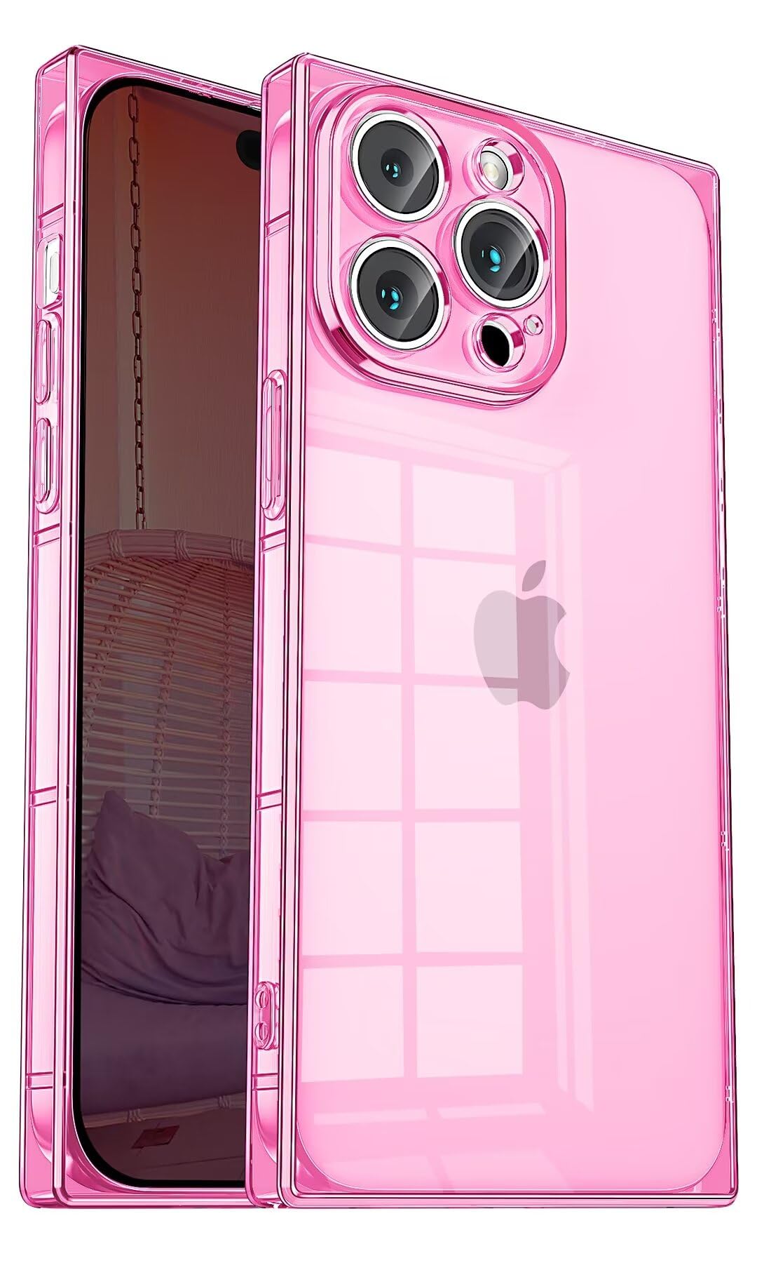 Tzomsze Case For Iphone 15 Pro Case Clear,Camera Protection & Reinforced Corners Tpu Cushion,Slim Silicone Shockproof Case Cover