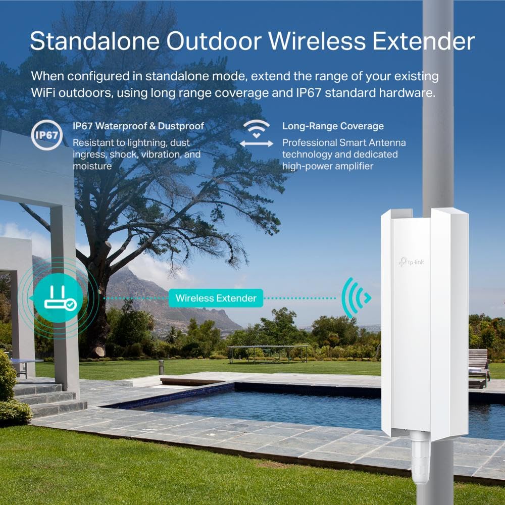 Tp Link Eap610 Outdoor  Omada True Wifi6 Ax1800 Gigabit Outdoor Access Point  Mesh Seamless Roaming Mu Mimo  Poe+ Powered  Ip67