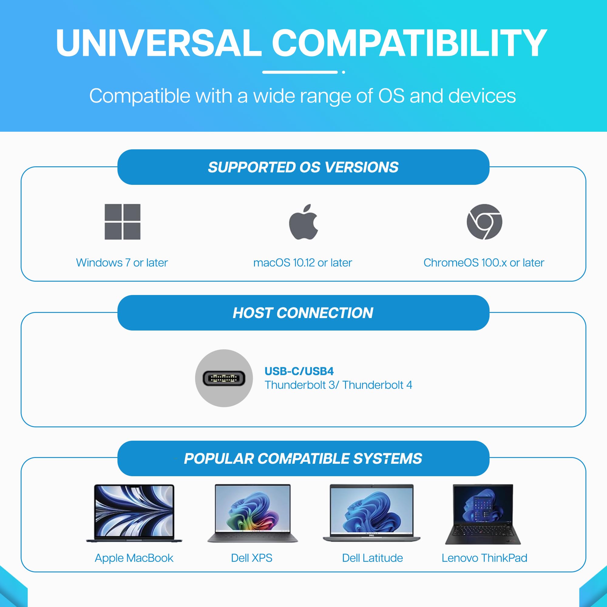 Vt7100 Usb C Docking Station3X 4K Displays 100W Power Delivery 901499