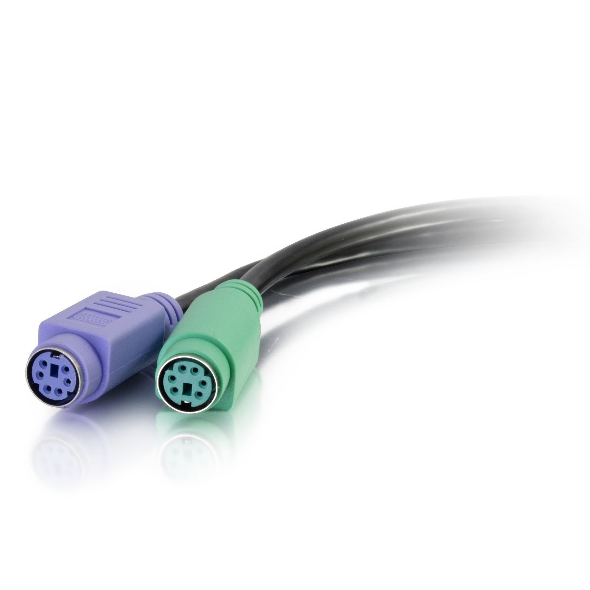 C2G Usb Adapter, Usb To Dual Ps/2 Keyboard, Mouse Adapter, Black, 3 Feet (0.91 Meters), Cables To Go 27425