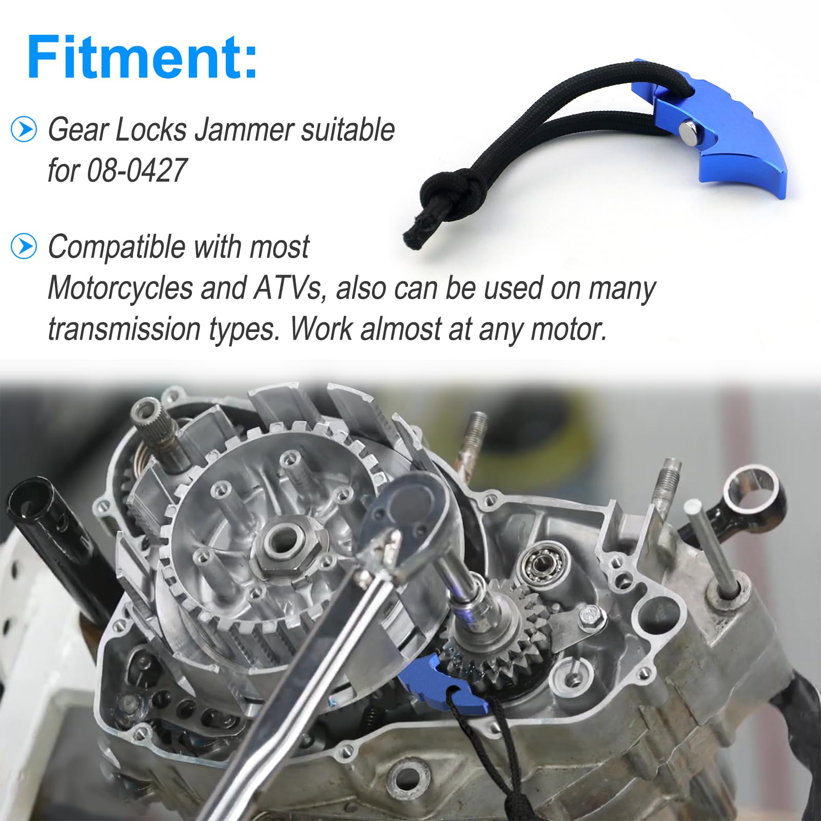 Gear Locks Jammer Tool Compatible For Most Atvs And Motorcycles, Many Transmissions And Cvt Systems
