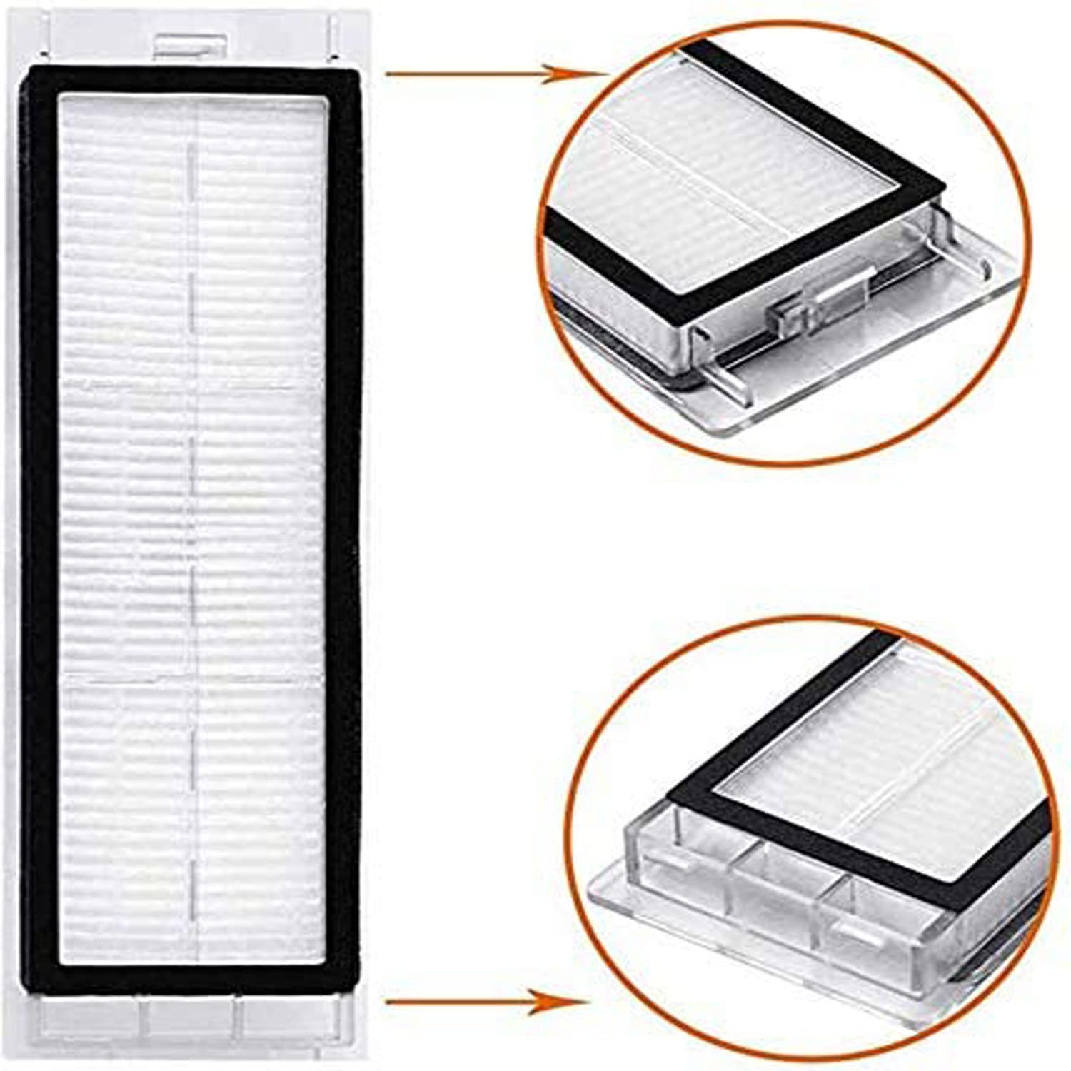 StylishClean 12 Pack Replacement Filters for Roborock S6 MaxV, S6, S5, E5, Xiaomi Mijia Robot Vacuums - High Efficiency, Easy Install