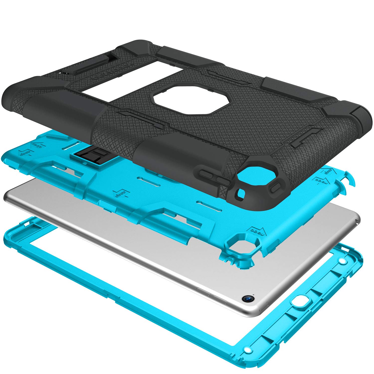 Bentoben Ipad Air 2 Case, Hybrid Shockproof Protective Case With Kickstand Rugged Triple-Layer Shock Resistant Drop Proof Case C