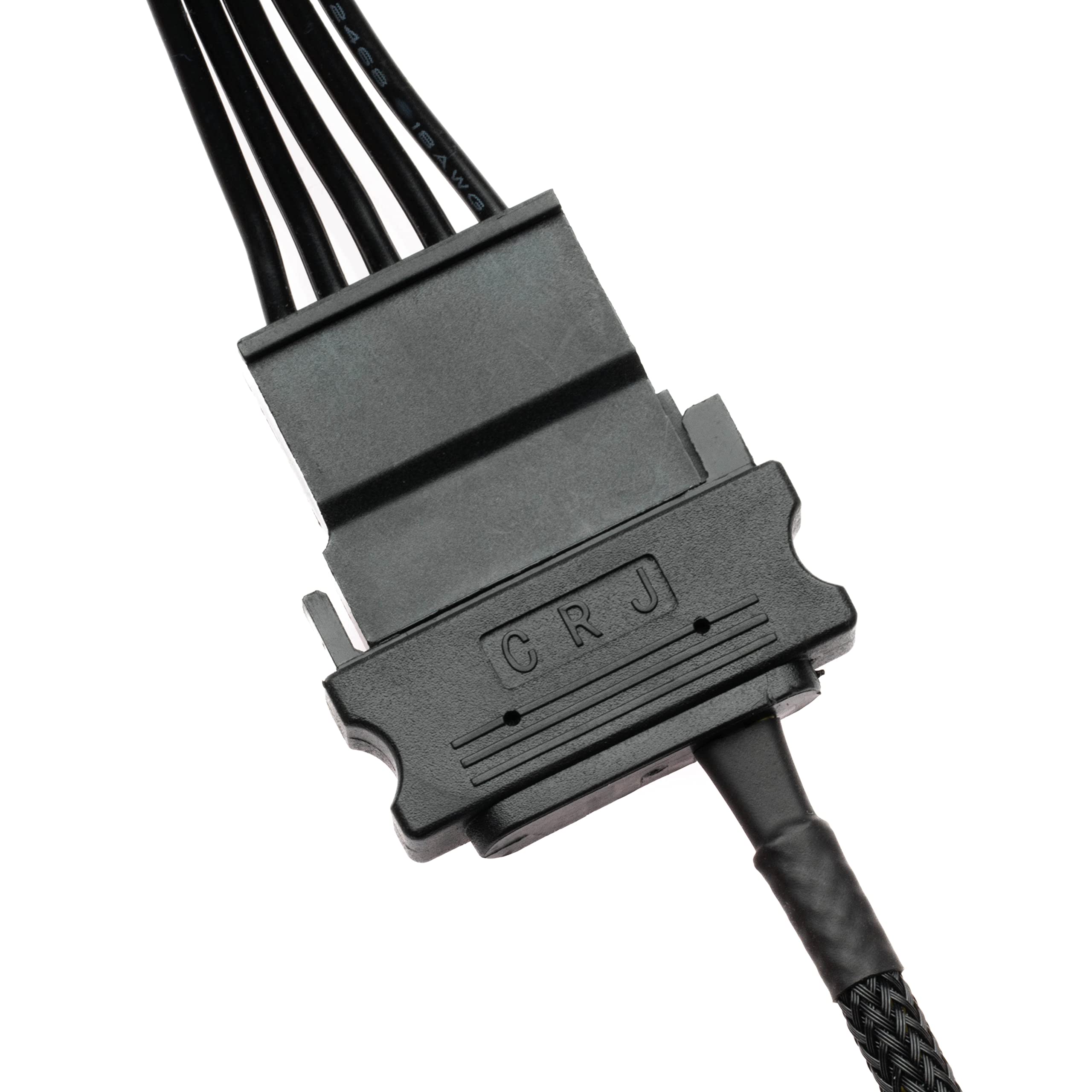 Crj Slimline Sata Power Adapter Cable   12 Inch (30Cm), Black Sleeved   Power 6 Pin Slimline Sata Disk Drives With A 15 Pin Sata