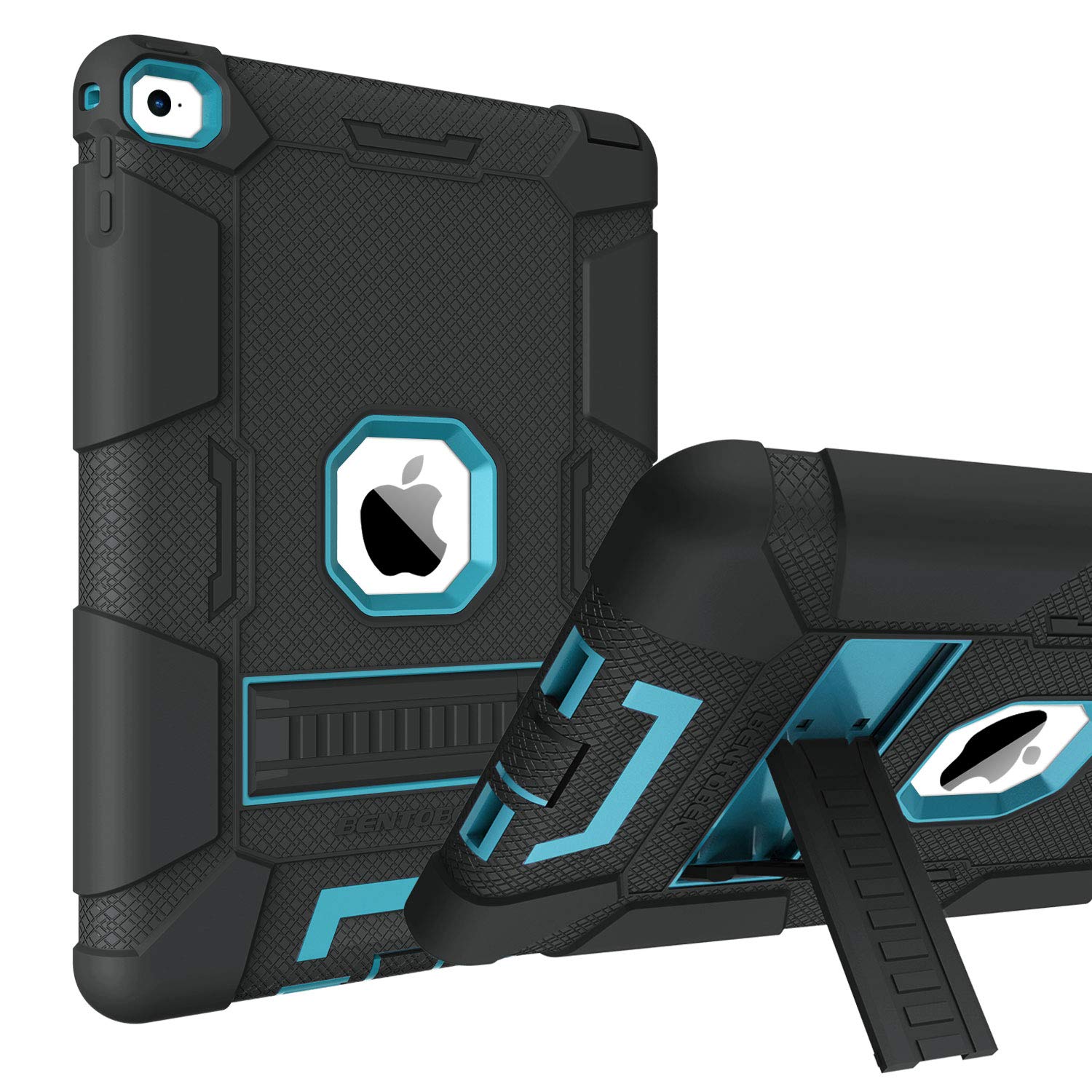 BENTOBEN iPad Air 2 Case, Hybrid Shockproof Protective Case with Kickstand Rugged Triple-Layer Shock Resistant Drop Proof Case C
