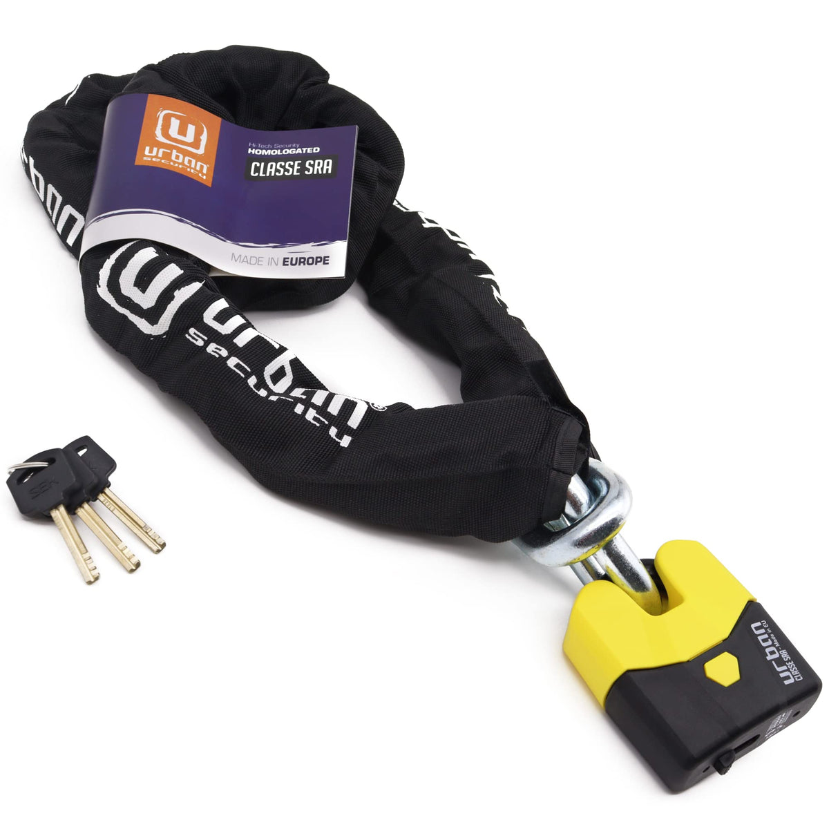 Urban Security U8K150 Motorcycle Chain Lock High Security Chain Lock Motorcycle Anti Theft Heavy Duty Motorcycle Lock, Cut Proof