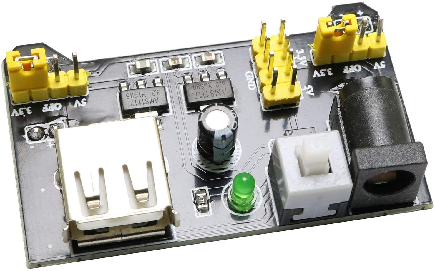 Sqxbk 1 Pack Mb102 Breadboard Power Supply Module And 9V Battery Clip With 2.1Mm X 5.5Mm Male Dc Plug Assortment Kit For Arduino