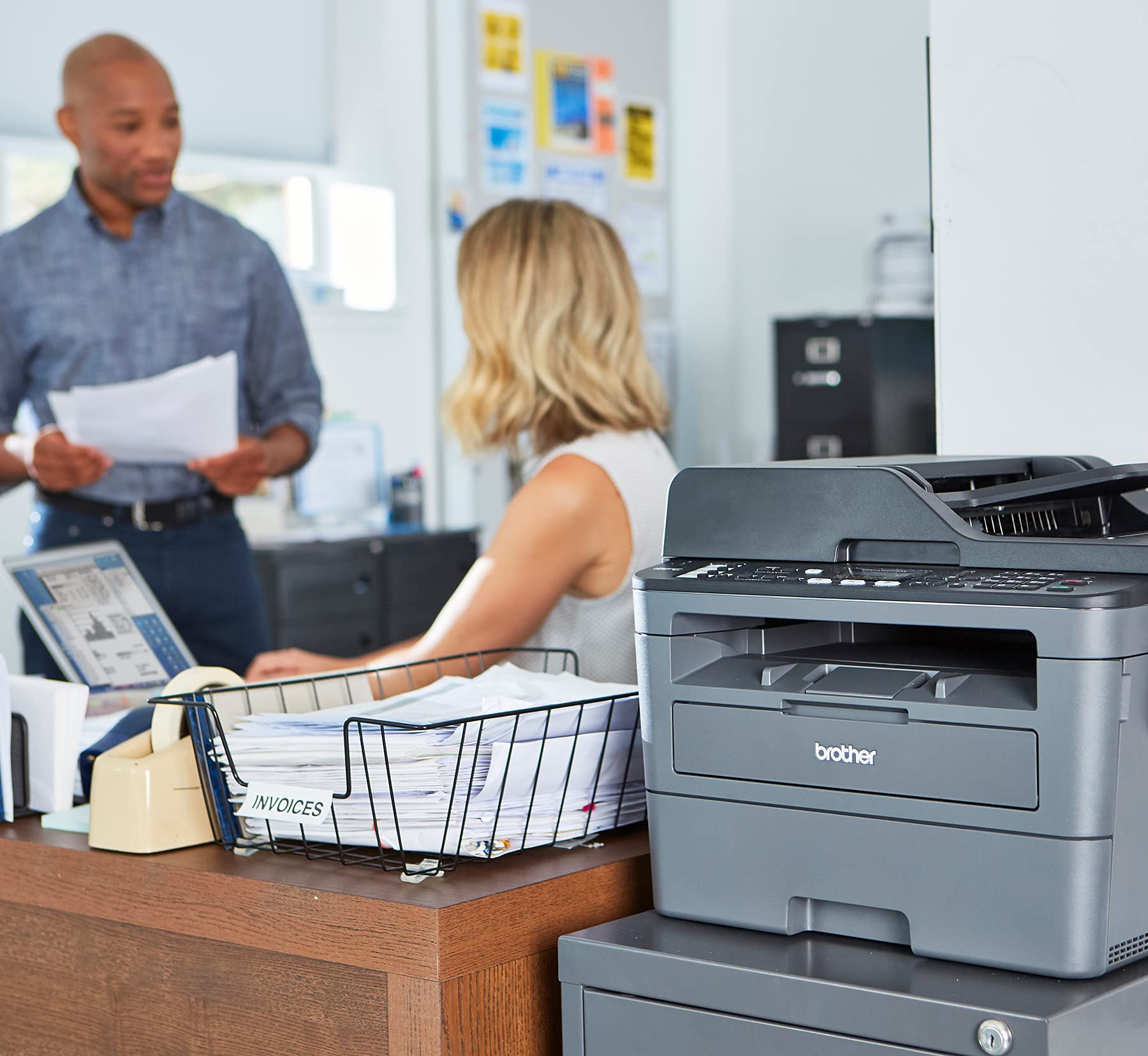 Brother Mfc-L2690Dw Monochrome Laser All-In-One Printer, Print Scan Copy Fax, Auto 2-Sided Printing, Wireless Connectivity, 26Pp