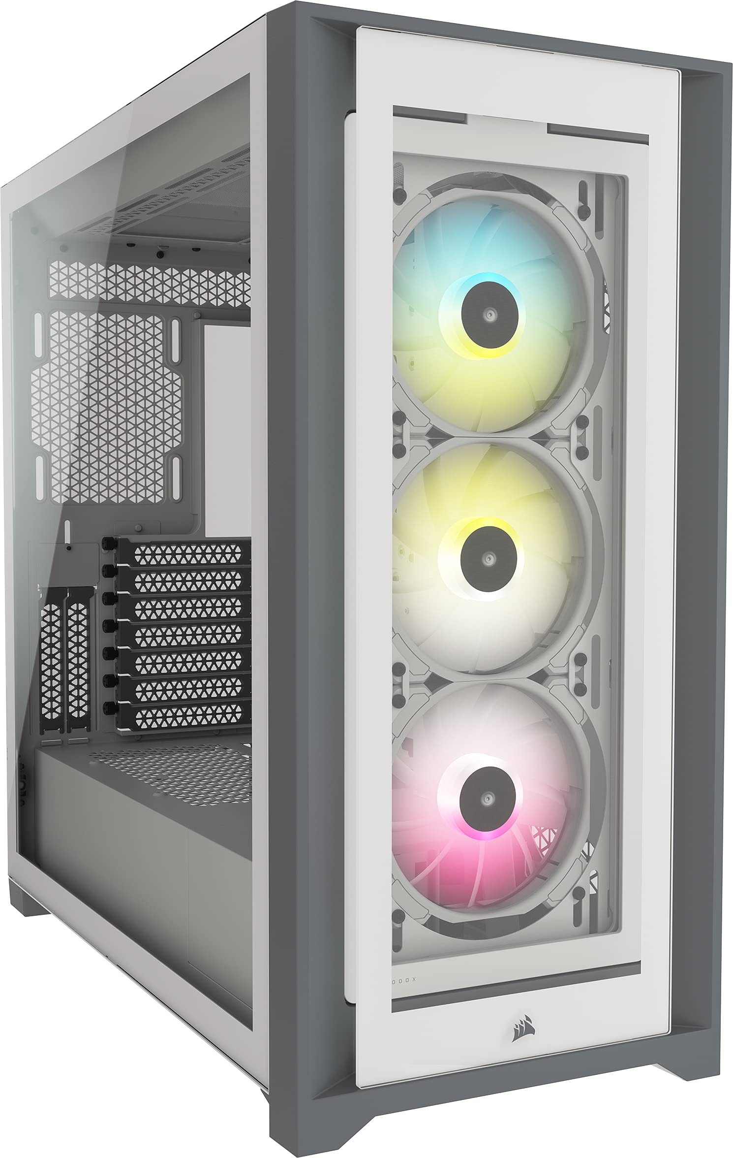 Corsair CS CC9011233WW iCUE 5000X RGB QL MidTower Case TG ATX True White