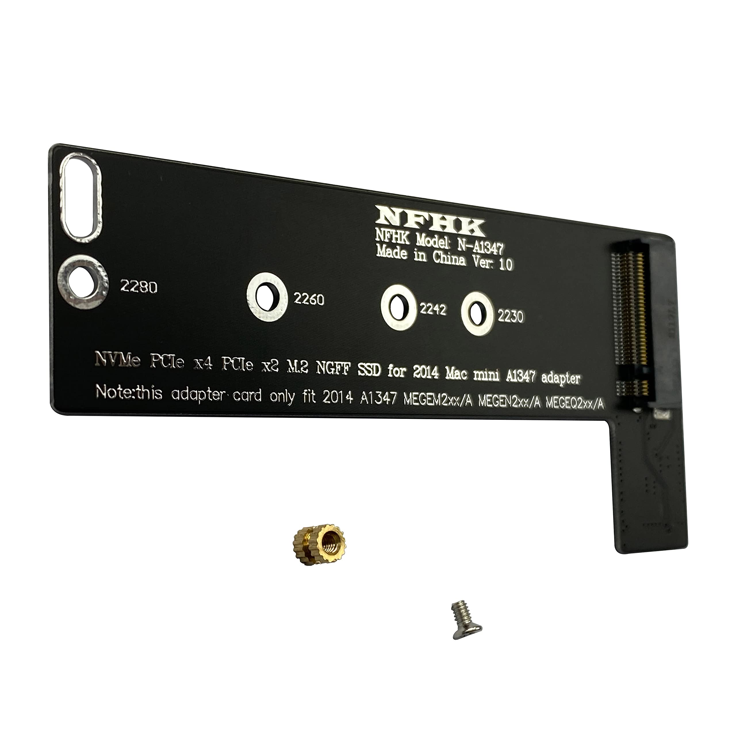 BestParts M.2 NGFF M-Key NVME SSD Convertor Card Replacement for Mac mini Late 2014 A1347 MEGEN2 MEGEM2 MEGEQ2