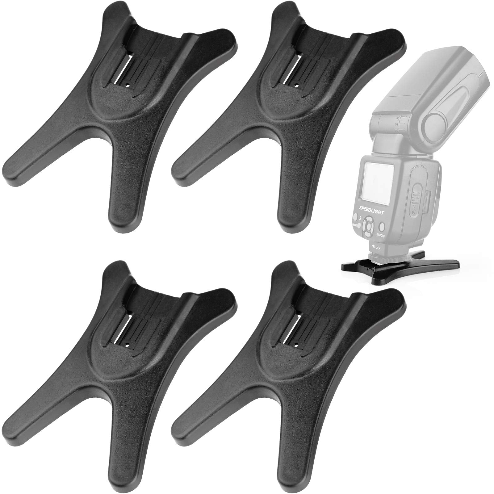 Anwenk Camera Flash Stand Flash Speedlight Hot Shoe Mount Stand with 1/4 Metal Tripod Thread for Flash Speedlight Speedlite, Com