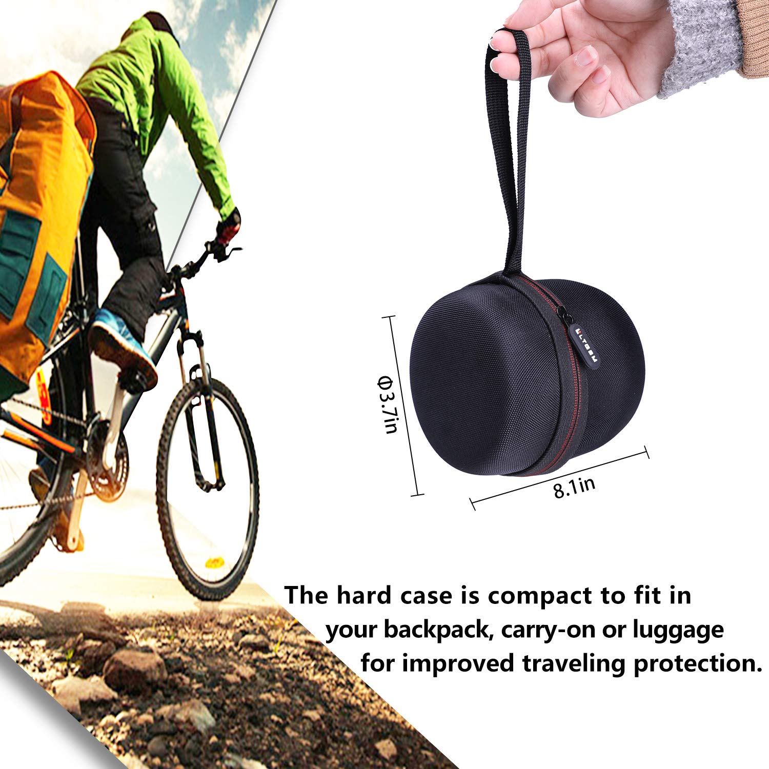 Ltgem Case Compatible With Ultimate Ears Wonderboom 4/3/2 Portable Waterproof Speaker, Black+Blue