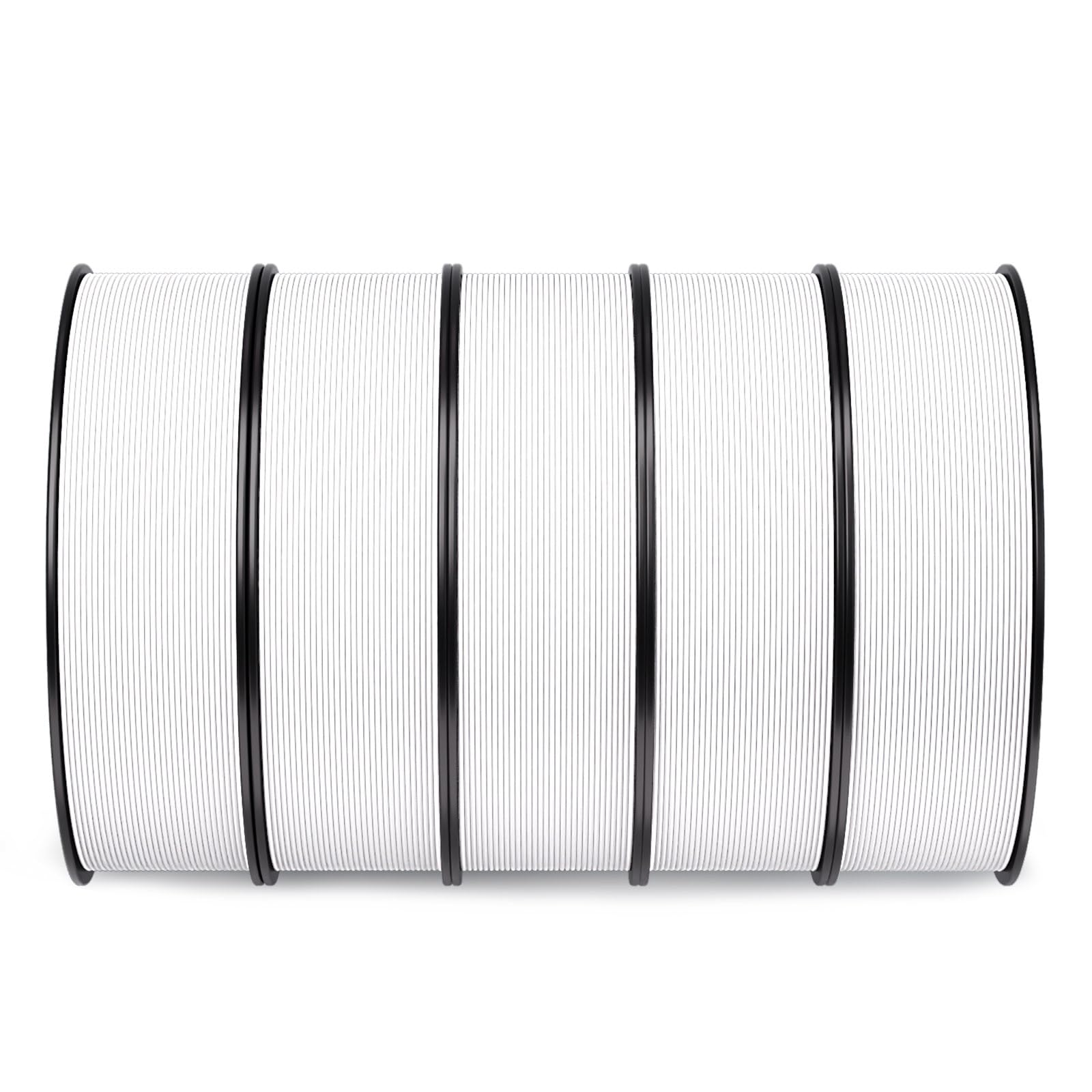 IEMAI White PETG Filament 1.75mm Bundle 5kg, Tough & Durable 3D Printer Filament 30-300mm/s Printing Compatible with Bambu Lab, 