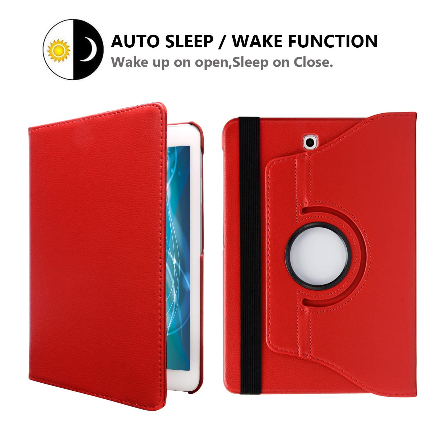 Case For Samsung Galaxy Tab S2 8.0 Inch 2015 (Sm T710 T715 T713 T719),360 Degree Rotating Stand Case Smart Protective Cover,With