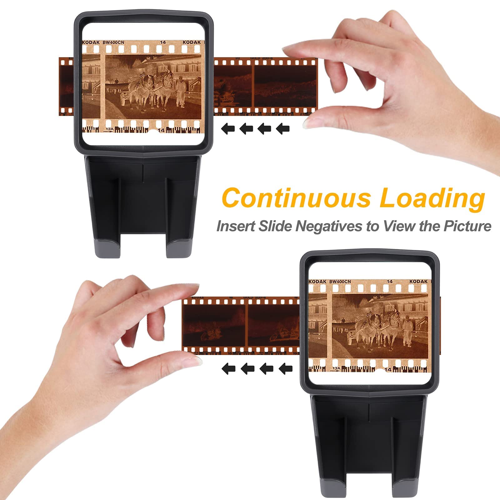 Slide Viewer, 3X Magnification And Led Lighted Illuminated Viewing For Slides And 35Mm Film Negatives, Usb Powered Cable Include