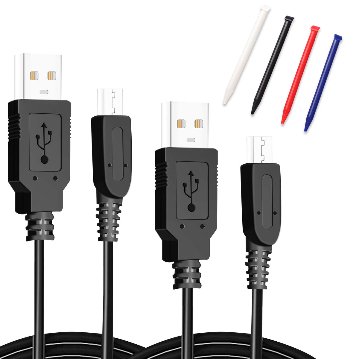 New 3Ds Xl Usb Charger Cable Kit, Ac Power Adapter Charger Cable And Stylus Pen For Nintendo New 3Ds Xl, Wall Travel Charger Pow