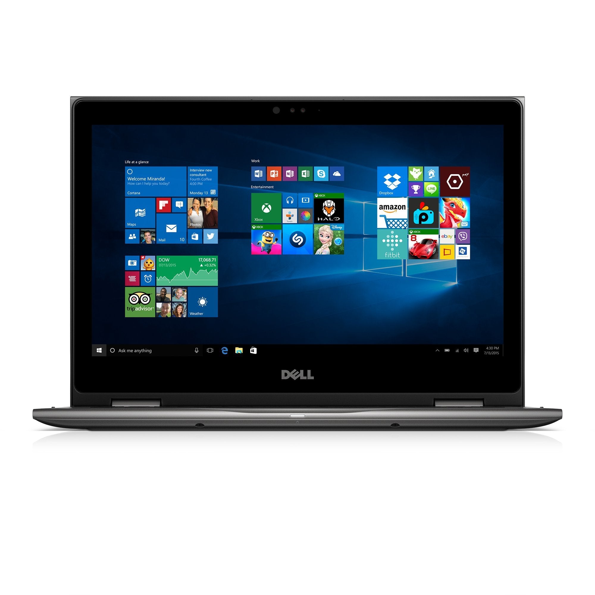 Dell i5368-10024GRY 13.3 FHD 2-in-1 Laptop (Intel Core i7-6500U 2.5GHz Processor, 8 GB RAM, 256 GB SDD, Windows 10 Microsoft Sig
