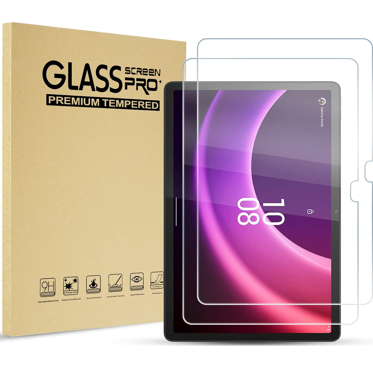 Procase 2 Pack Screen Protector For Lenovo Tab P11 2Nd Gen 2023 11.5 Inch (Tb 350Fu/Tb 350Xc),Tempered Glass Transparency 9H Scr