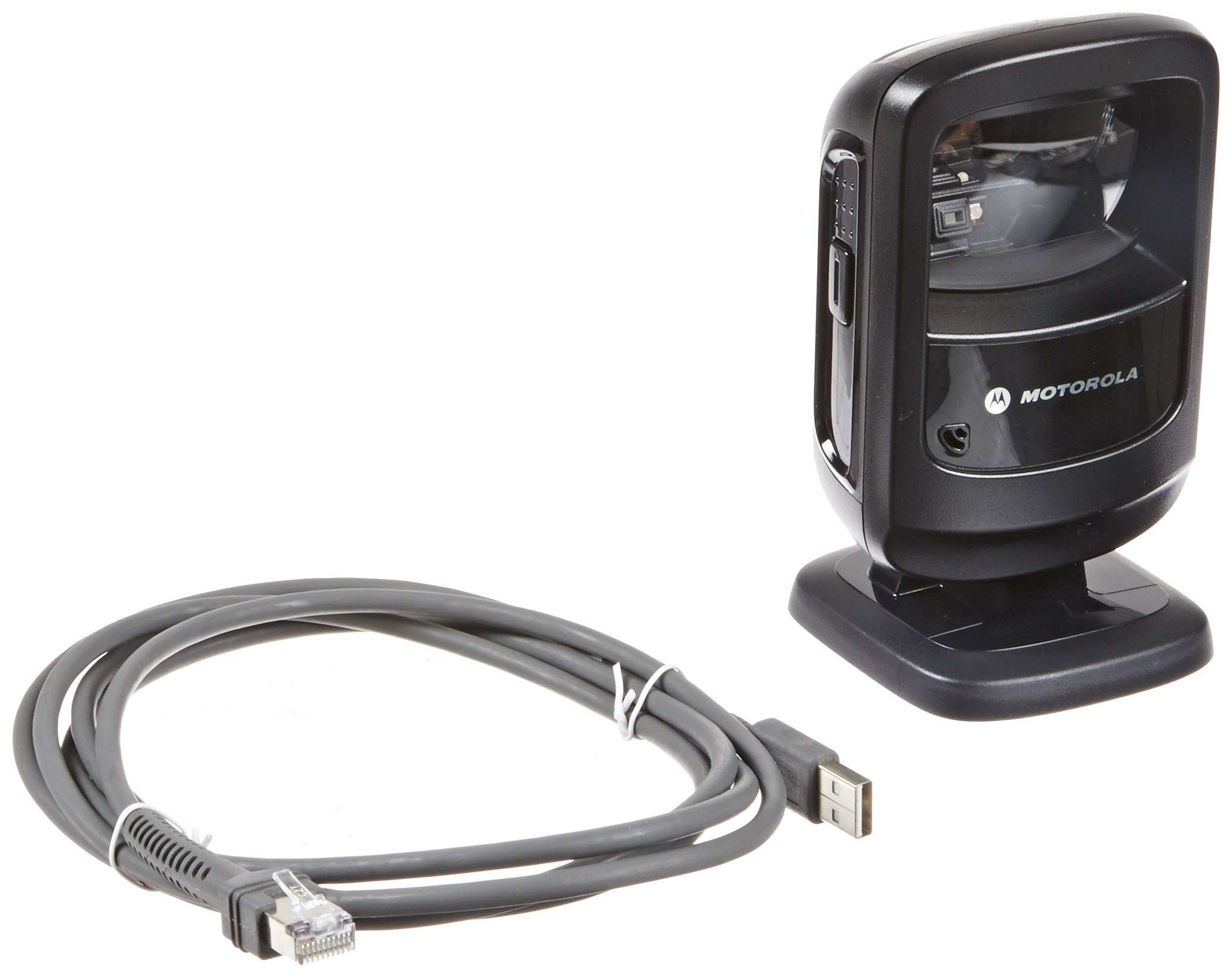 Symbol DS9208 Corded Omnidirectional LED Desktop Barcode Reader with USB Host Interface and 7 Cable, 5V DC, Black