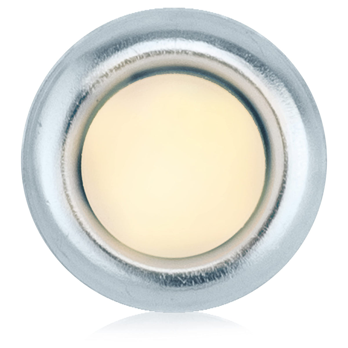 Newhouse Hardware Fmbsl Lighted Flush Mount Door Chime Doorbell Button, 1 Pack, Silver