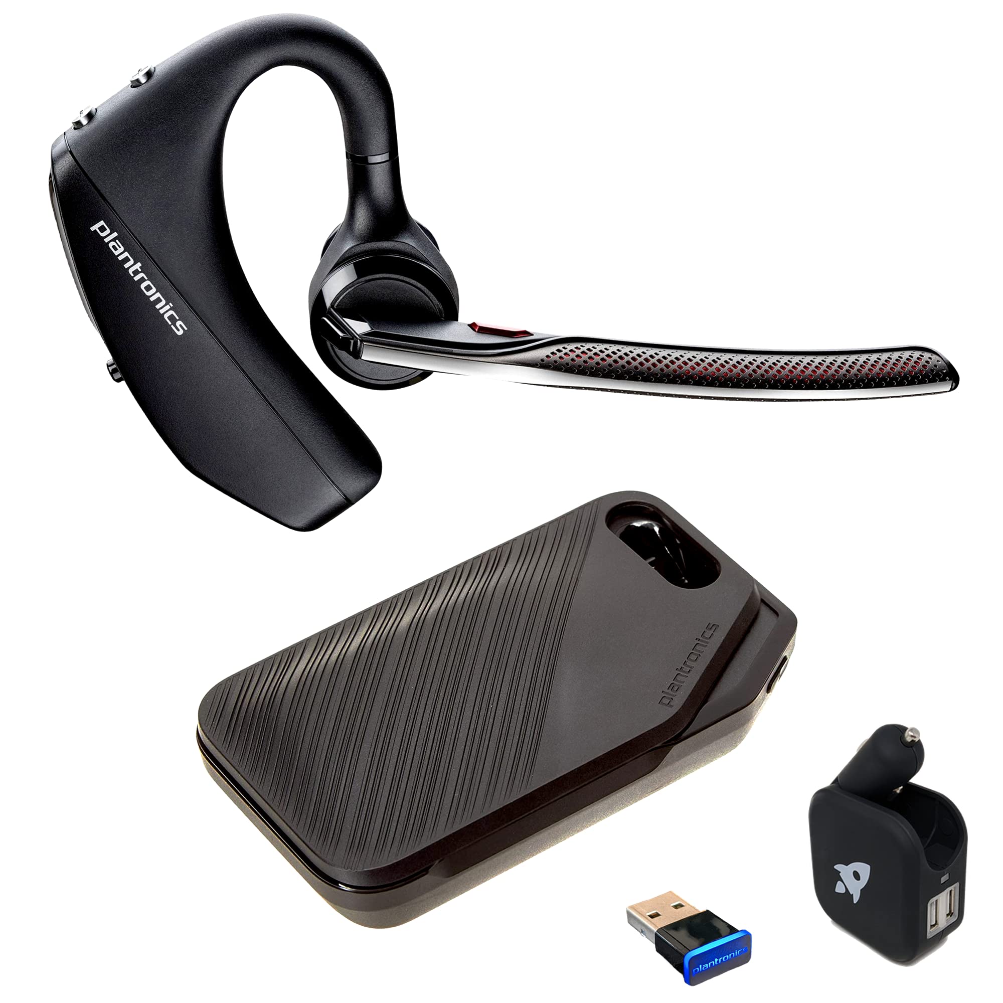 Plantronics Voyager 5200 Uc Bluetooth Headset Bundle   For Smartphones, Pc, Mac Using Ringcentral Software Or App, Global Teck W