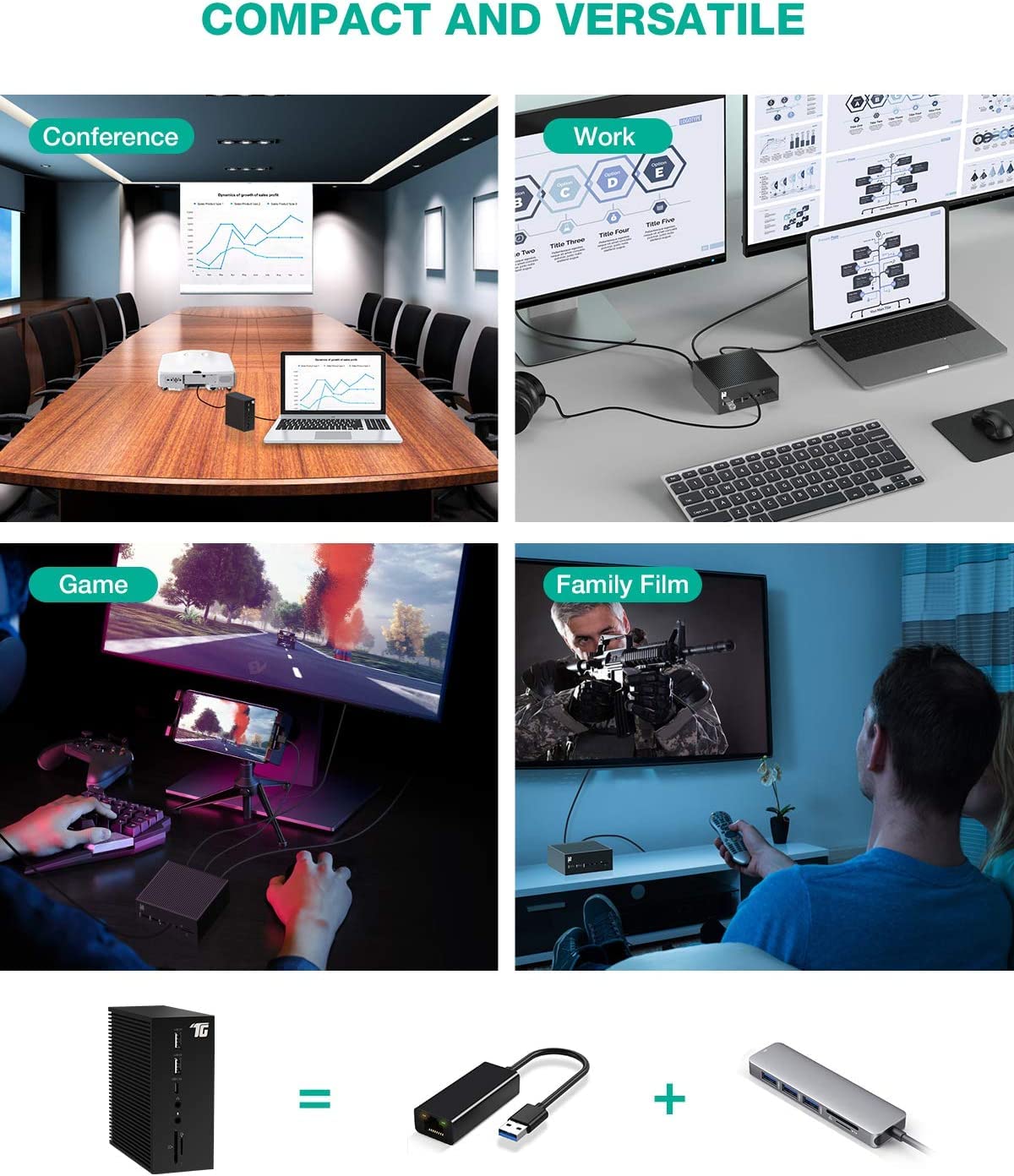 Tiergrade Usb C Docking Station Dual Monitor For Windows/Macos, 17 In 1 Triple Display Laptop Docking Station, Usb C Dock With D