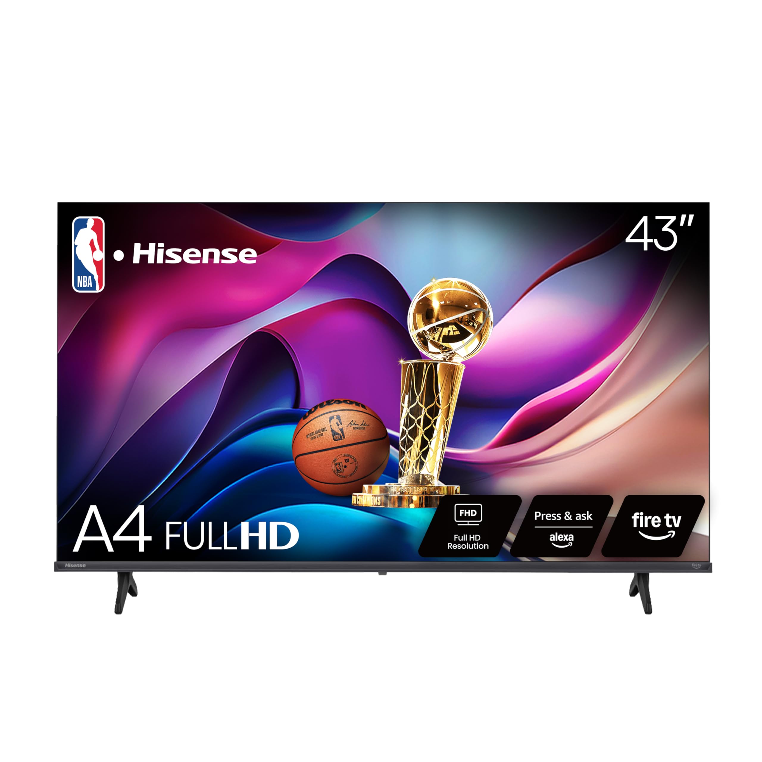 Hisense 43 Class A4 Series (43A4NF, 2025 Model) FHD Smart Fire TV, Voice Remote with Alexa, DTS Virtual: X, Slim Bezel Design, F