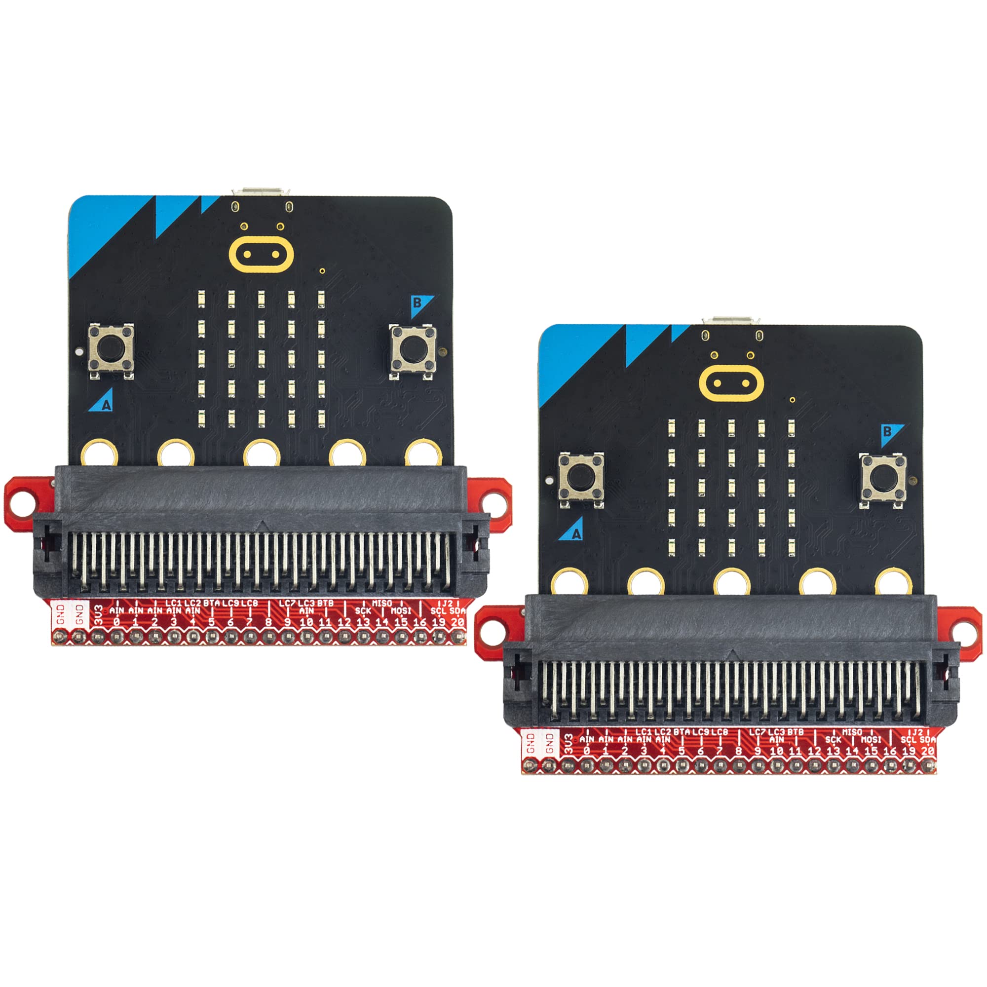 Breakout Board 21 Gpio Pins To Male Pin Headers For Bbc Micro:Bit (Pack Of 2Pcs)