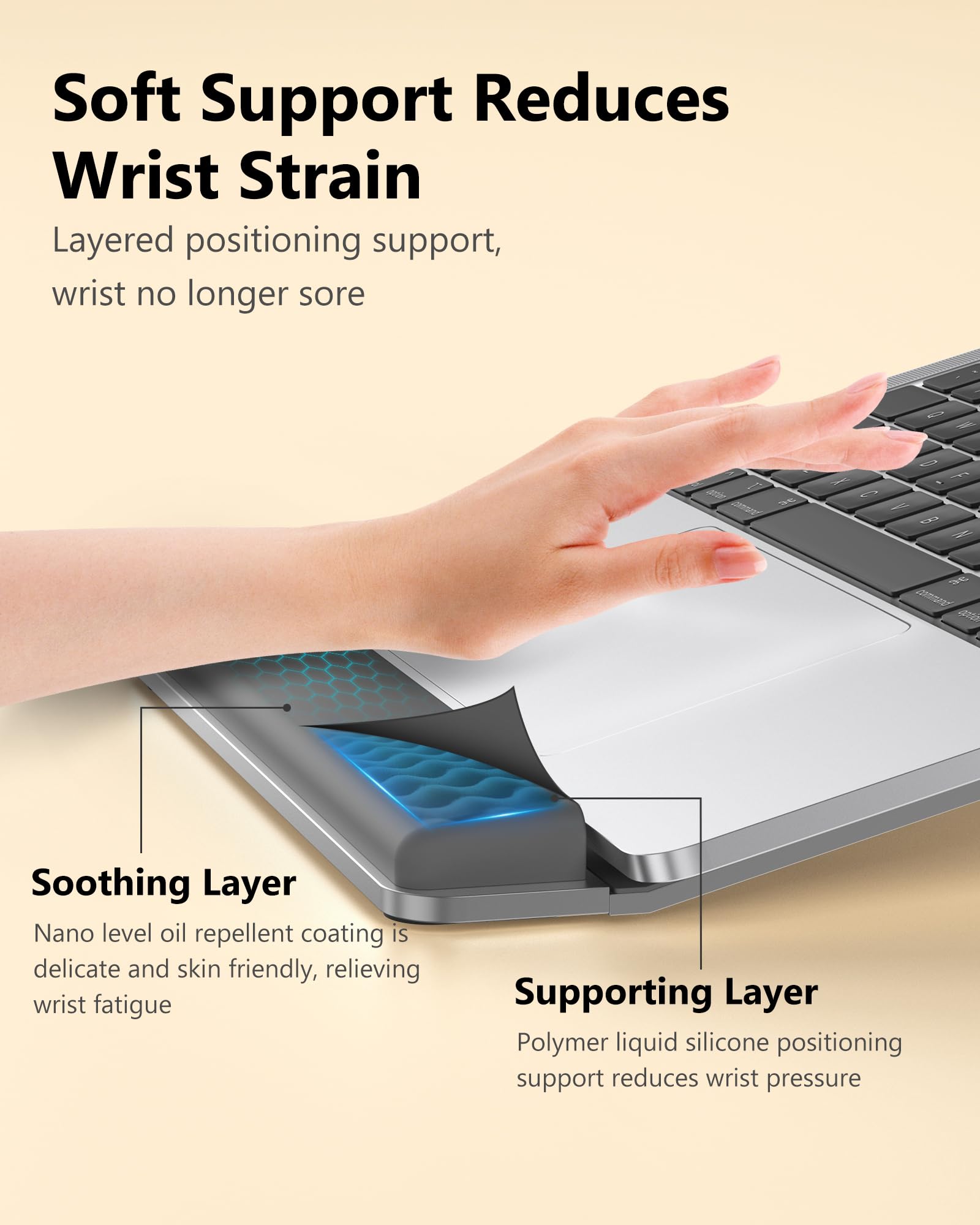 Ntmy Laptop Stand For Desk,Laptop Stand With Wrist Support,Computer Stand For Laptop,Ventilated Ergonomic Laptop Stand With Wris