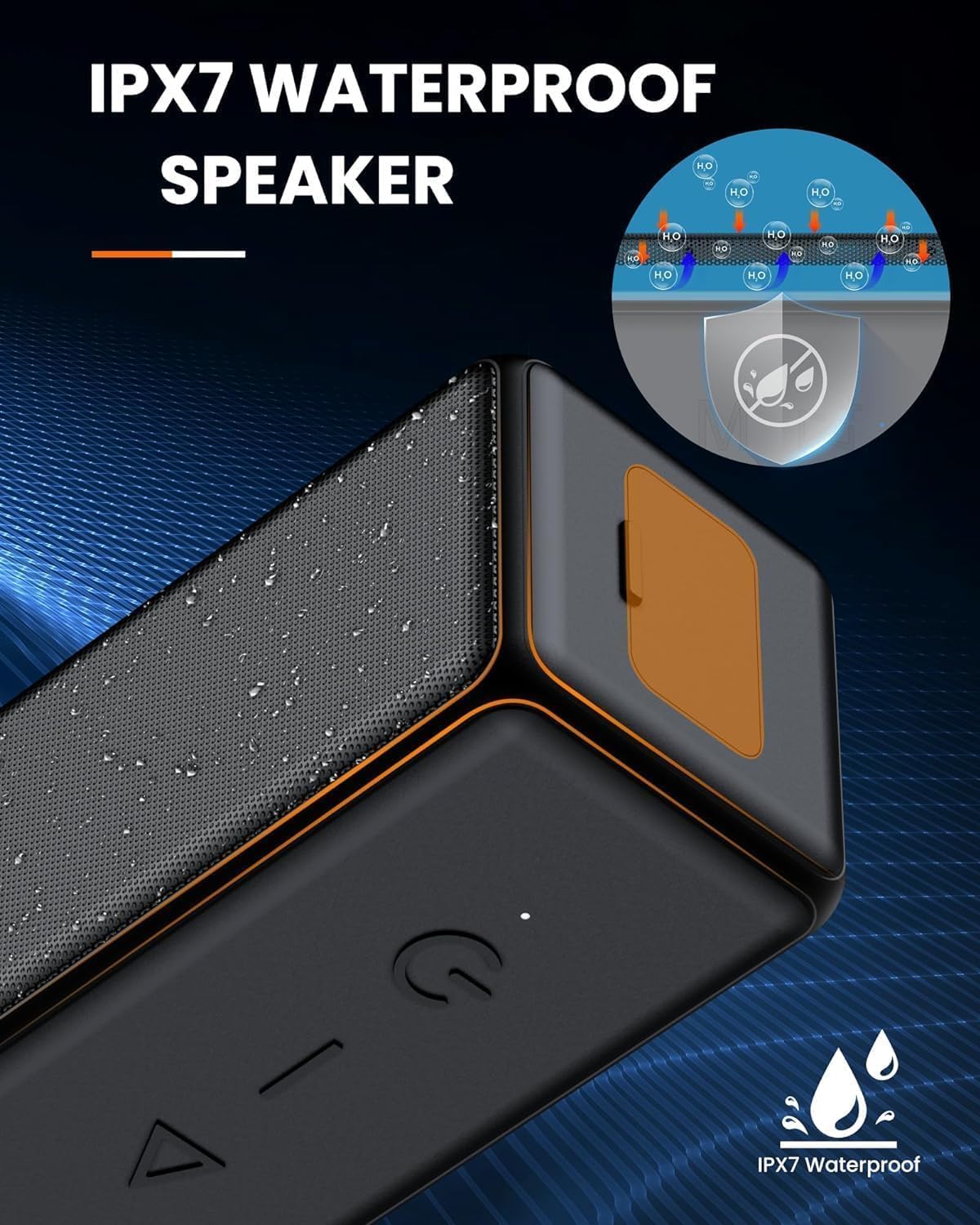 Raymate Bluetooth Speakers, Hifi Stereo Sound With Dsp, 30W Ipx7 Waterproof Speaker Wireless Bluetooth V5.0, 1000Mins Playtime,