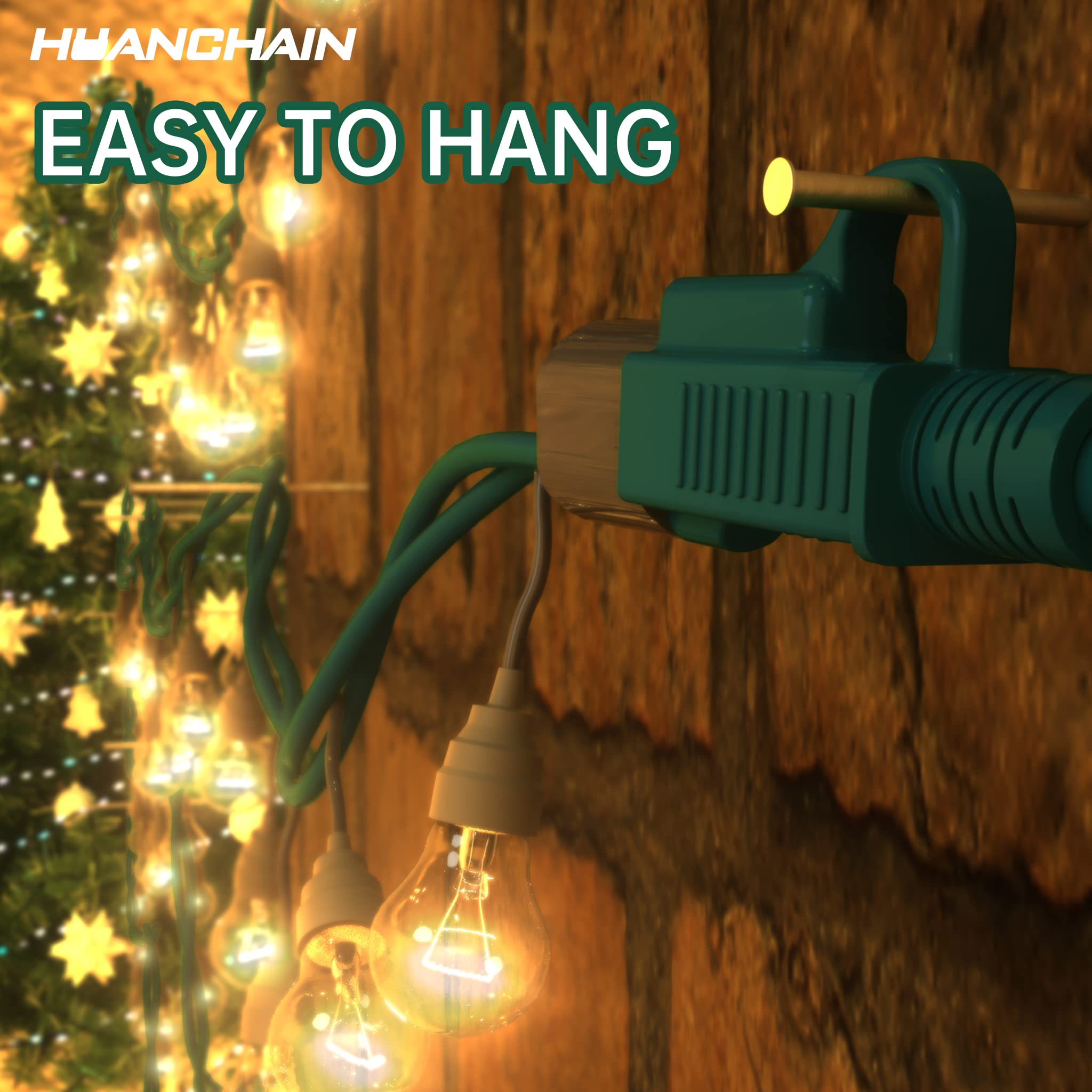 Huanchain Indoor Outdoor Green Extension Cord 25 Ft Waterproof, 16/3 Gauge Flexible Cold Resistant Appliance Extension Cord Outs